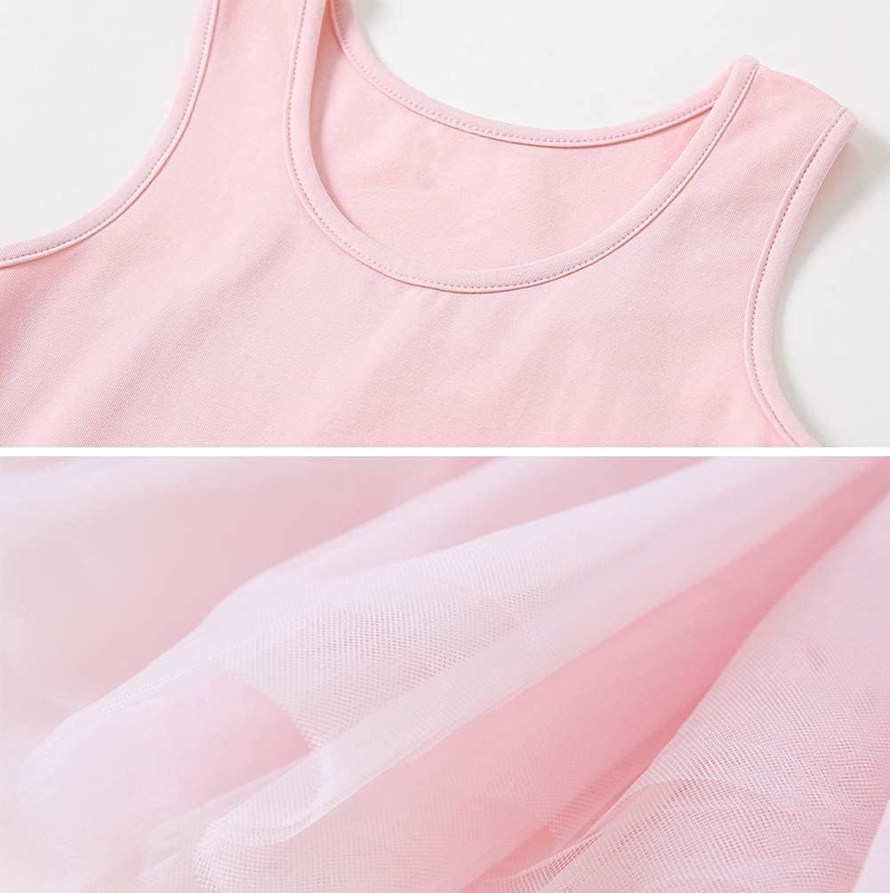 Stelle Ballet Leotards for Girls Toddler Leotard with Tutu Skirt Dance Tutu Dress (Little/Big Kid)(Ballet Pink (Tank Top))