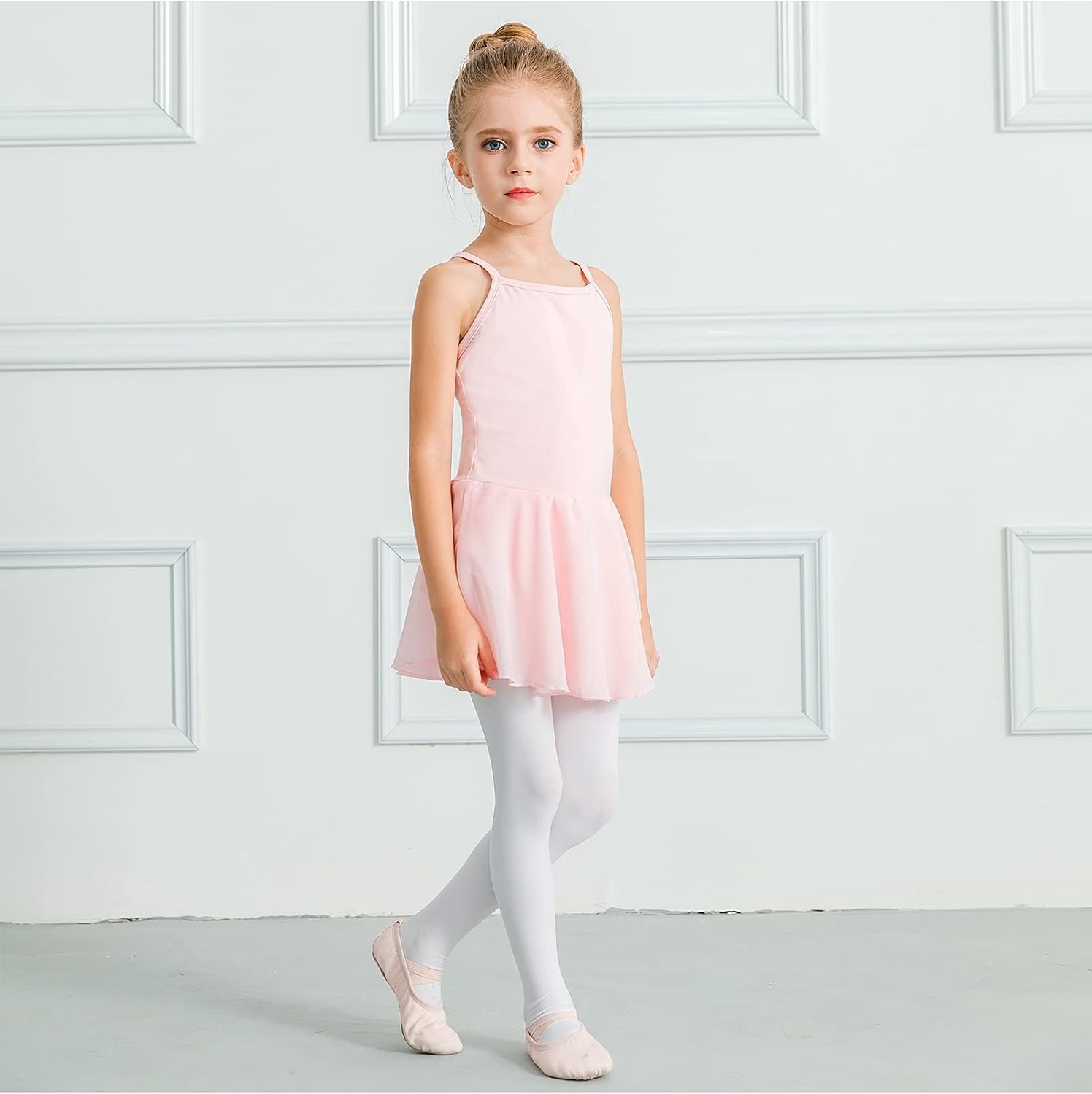 Stelle Toddler Ballet Leotards for Girls,Dance Leotard for Girls,Camisole Toddler Ballet Outfit for Studio Outdoor Daily Wear(Style 1-lavender)