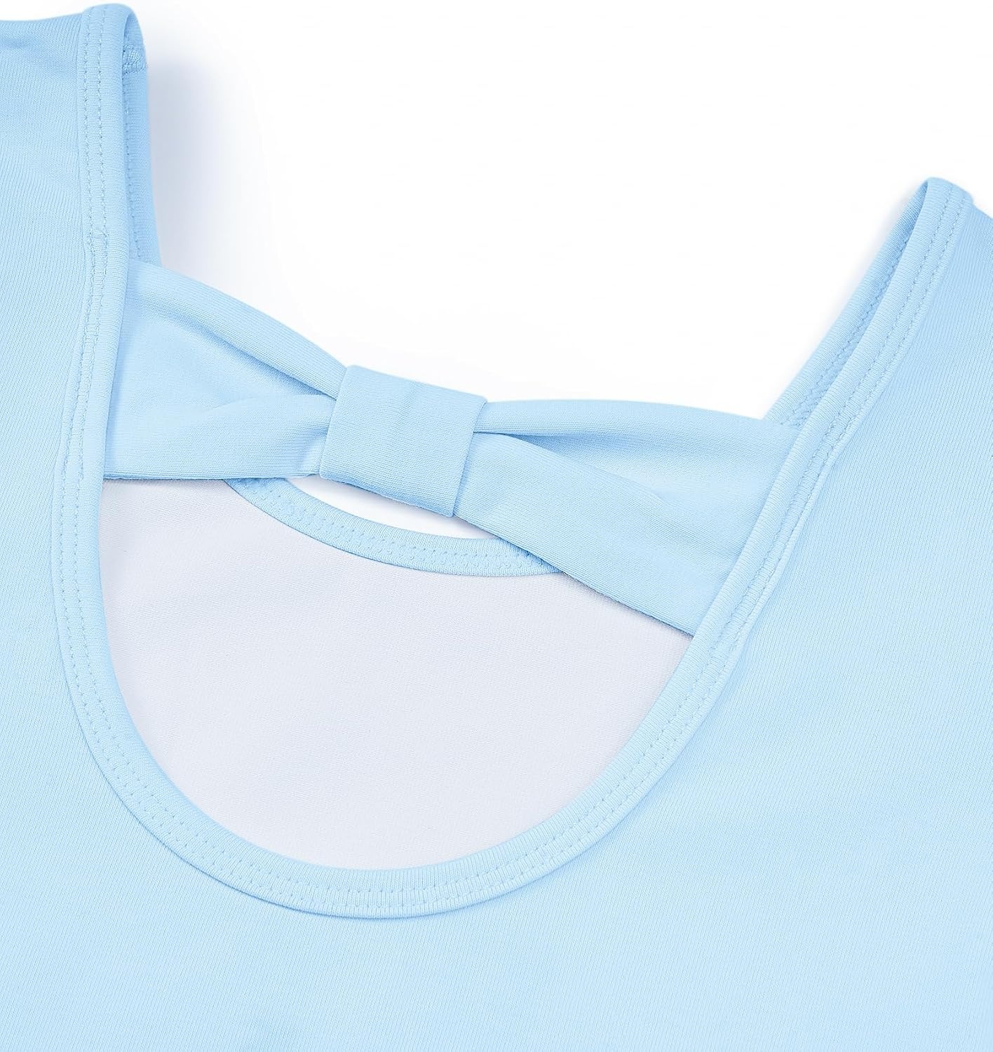 Stelle Ballet Leotards for Girls Toddler Ballet Outfit Dance Leotard Dress | Ballerina Outfit Dress, Criss-Cross & Bow Back, Soft Stretch Fabric, Short Sleeve, Dance Recital, Gymnastics, Performance(Style 2-blue (Bow Back))