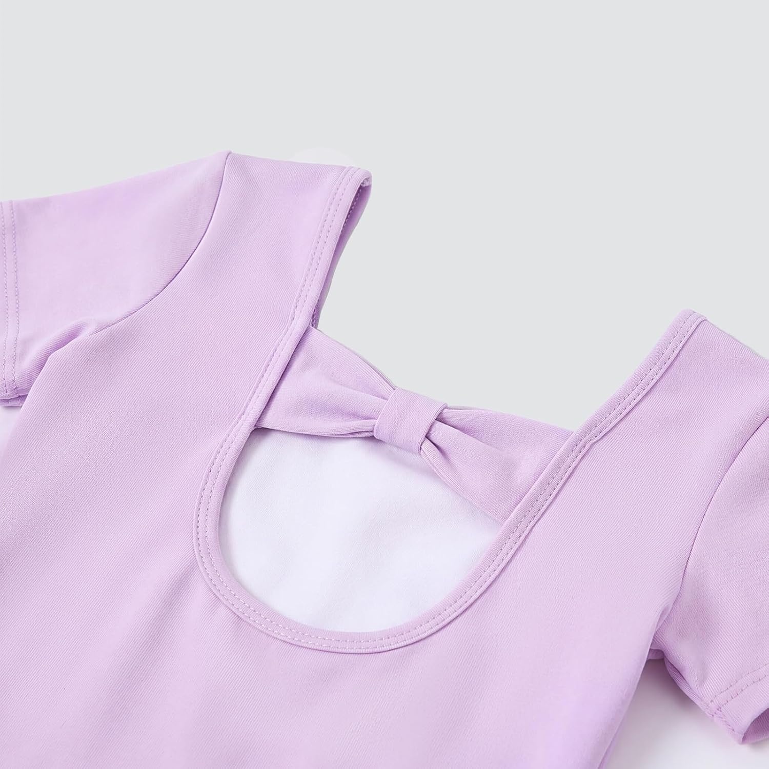 Stelle Girls Ballet Leotards Toddler Dance Combo with Skirt and Tights(2-lavender (Bow Back))
