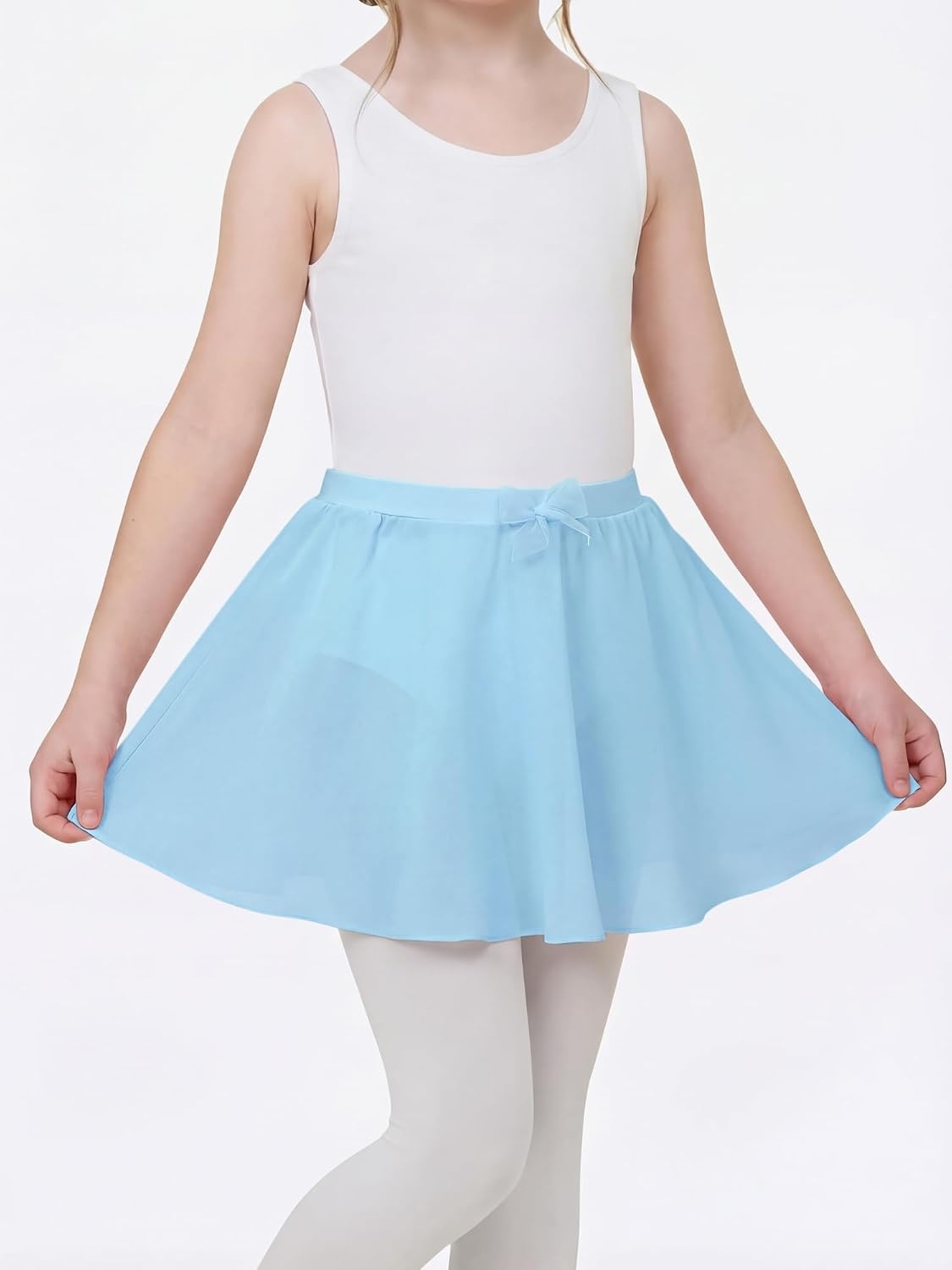 Stelle Girls Ballet Skirt Chiffon Wrap Dance Skirt Mesh Pull-On Skirt | Girls ballet skirt, Pull on elastic waist, Flowing movement, Ballet Skirts for girls, Dance, Studio, Performance(Light Blue)