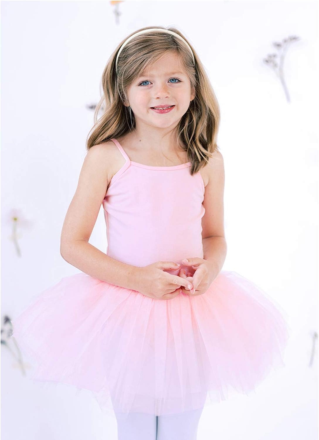 Stelle Toddler Ballet Outfit for Girls Sleeveless Gymnastics Dance Leotard | Camisole Leotards for Girls with Skirt, Spaghetti Strap, Soft Stretch Fabric, Dance Studio, Gymnastics, Outdoor Daily Wear(Style 2-ballet Pink (Tutu))