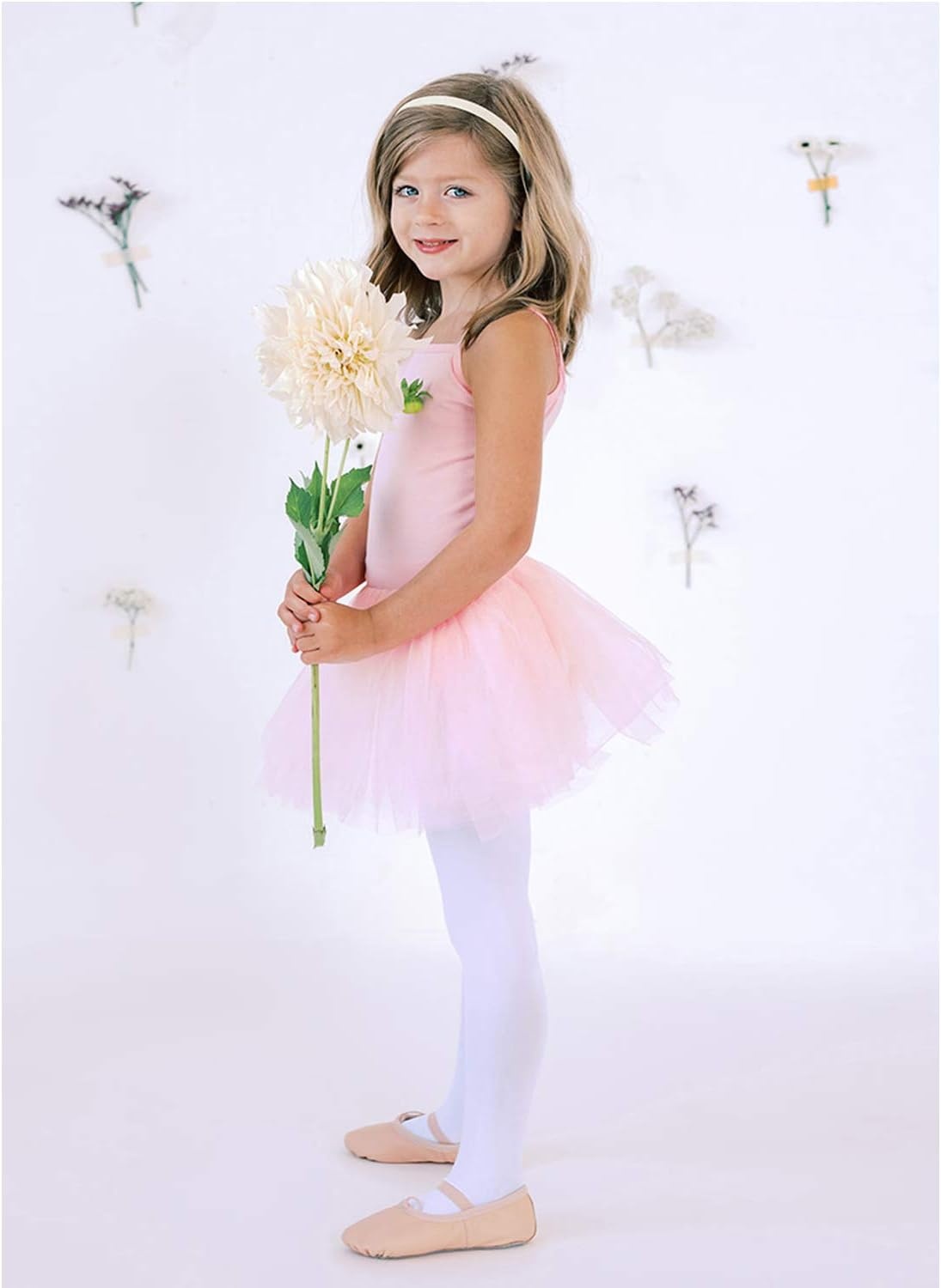 Stelle Toddler Ballet Outfit for Girls Sleeveless Gymnastics Dance Leotard | Camisole Leotards for Girls with Skirt, Spaghetti Strap, Soft Stretch Fabric, Dance Studio, Gymnastics, Outdoor Daily Wear(Style 2-ballet Pink (Tutu))