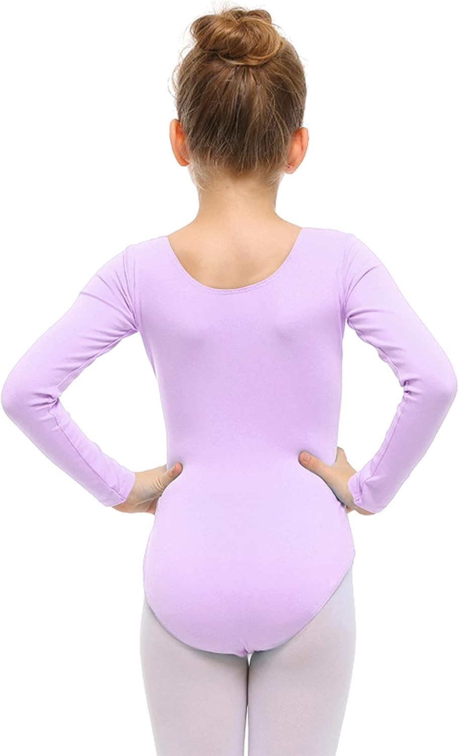 Stelle Long Sleeve Ballet Leotards for Girls Dance Leotard Gymnastics Ballet Outfits (Toddler/Little Kid/Big Kid)(Purple)