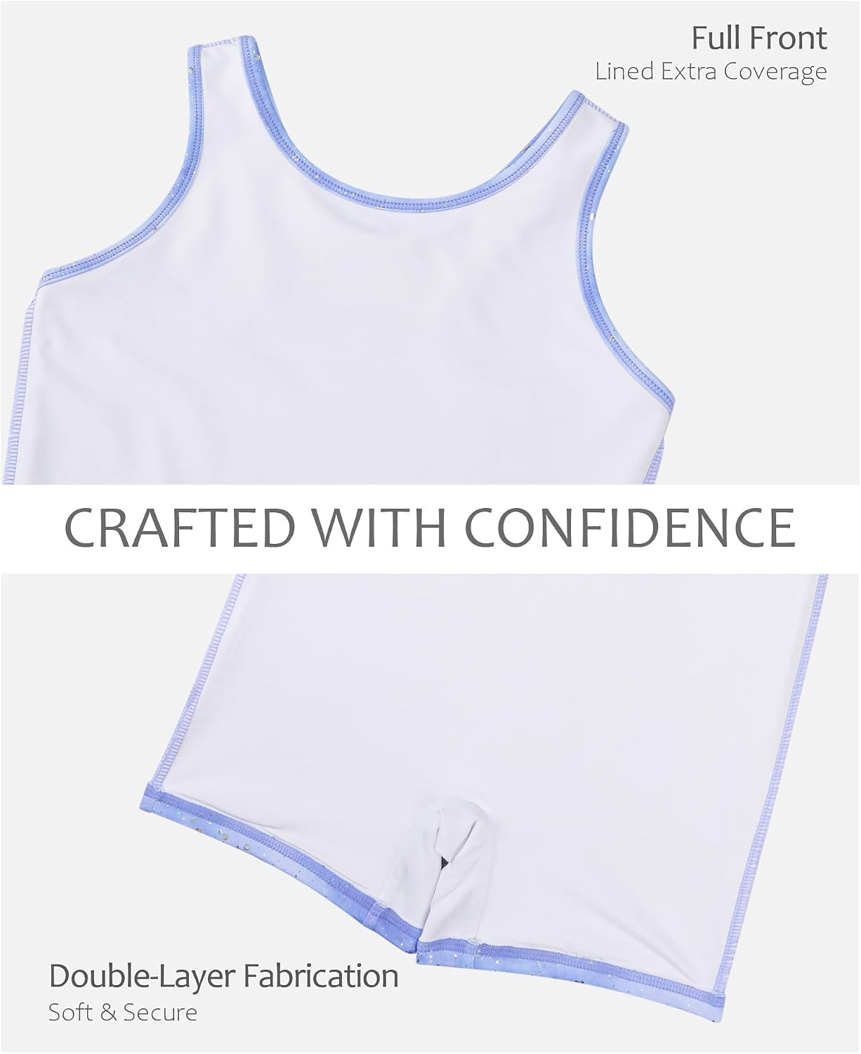Stelle Gymnastics Leotards for Girls Sleeveless Biketard Dance Leotard Tumbling Outfits(Cloudburst Purple)