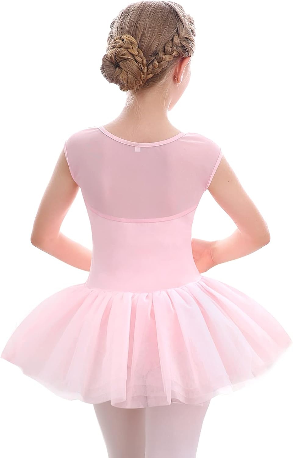 Stelle Ballet Leotards for Girls Toddler Leotard with Tutu Skirt Dance Tutu Dress (Little/Big Kid)(01-ballet Pink)