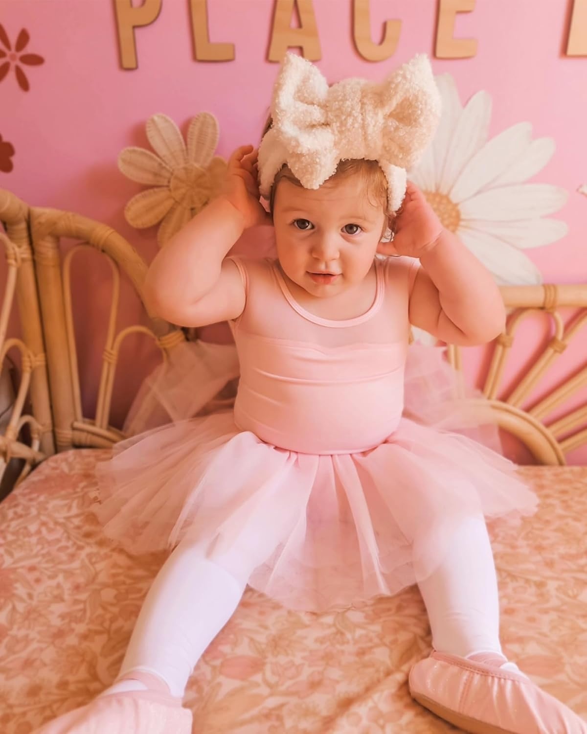 Stelle Ballet Leotards for Girls Toddler Leotard with Tutu Skirt Dance Tutu Dress (Little/Big Kid)(01-ballet Pink)