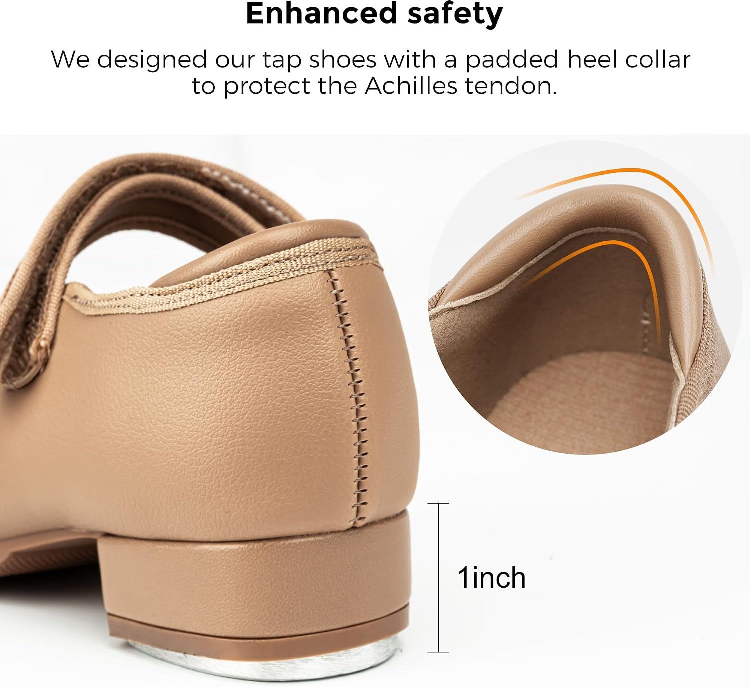 Stelle Tap Shoes for Girls Toddler Boys PU Leather Dance Shoes(Toddler/Little Kid/Big Kid)(Tan)