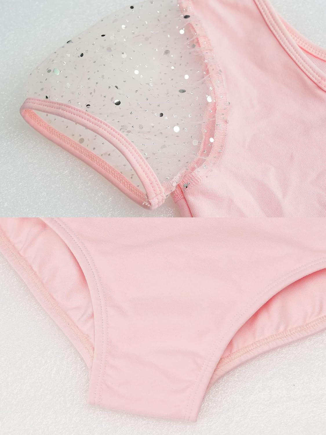 Stelle Puff Sleeve Ballet Leotards for Girls with Sparkly Tutu Skirted Toddler Dance Dress Outfit(01-puff Sleeve-ballet Pink)