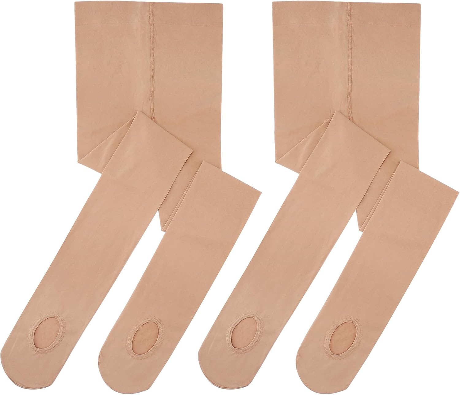 Stelle Women’s Ballet Tights Convertible Dance Leggings Ultra Soft Pro Transition Tight(2 Pairs-tan)