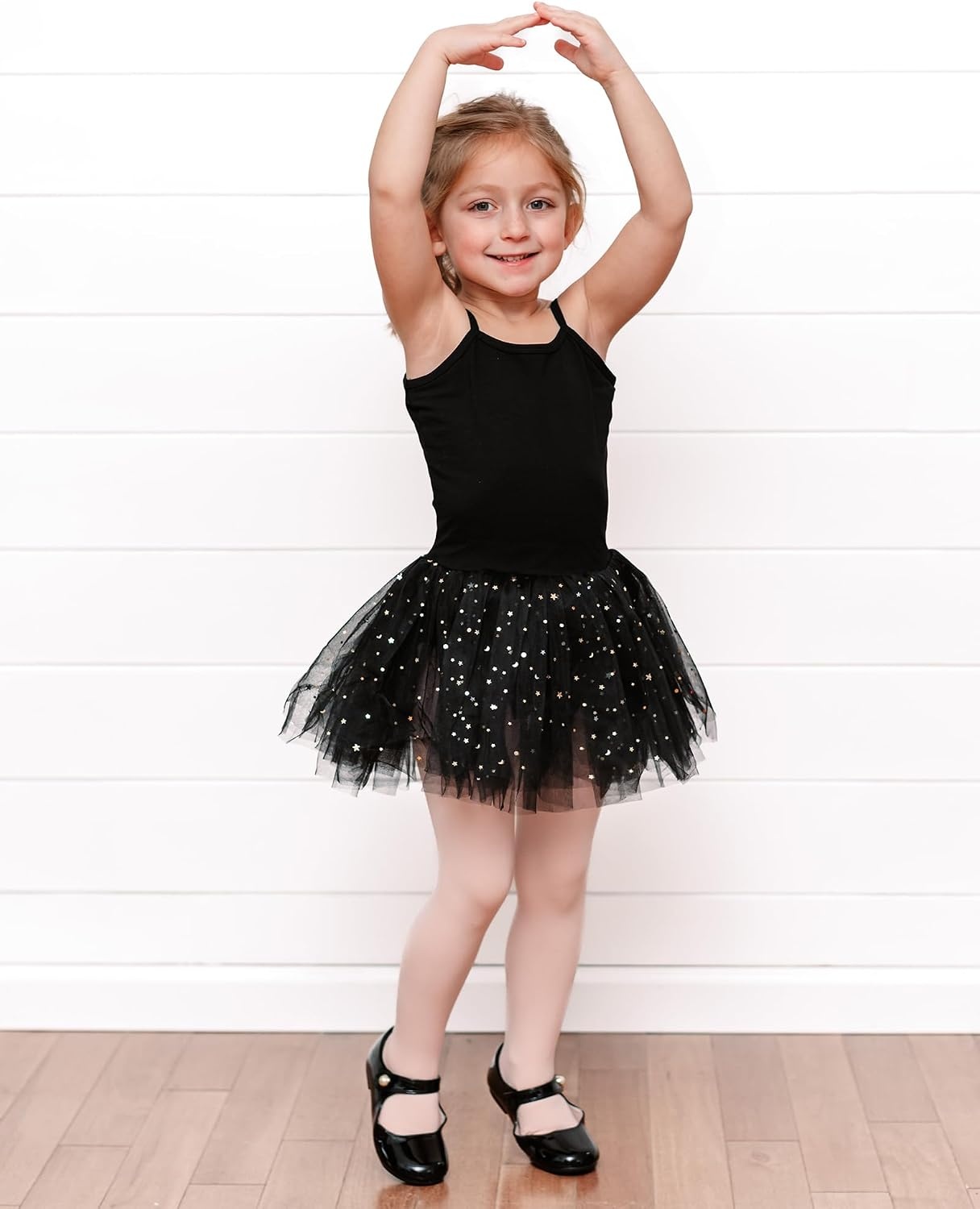 Stelle Girls’ Footed Ballet Tights for Dance Class Toddler Kids 2T-15Y(3-pack-ballet Pink)