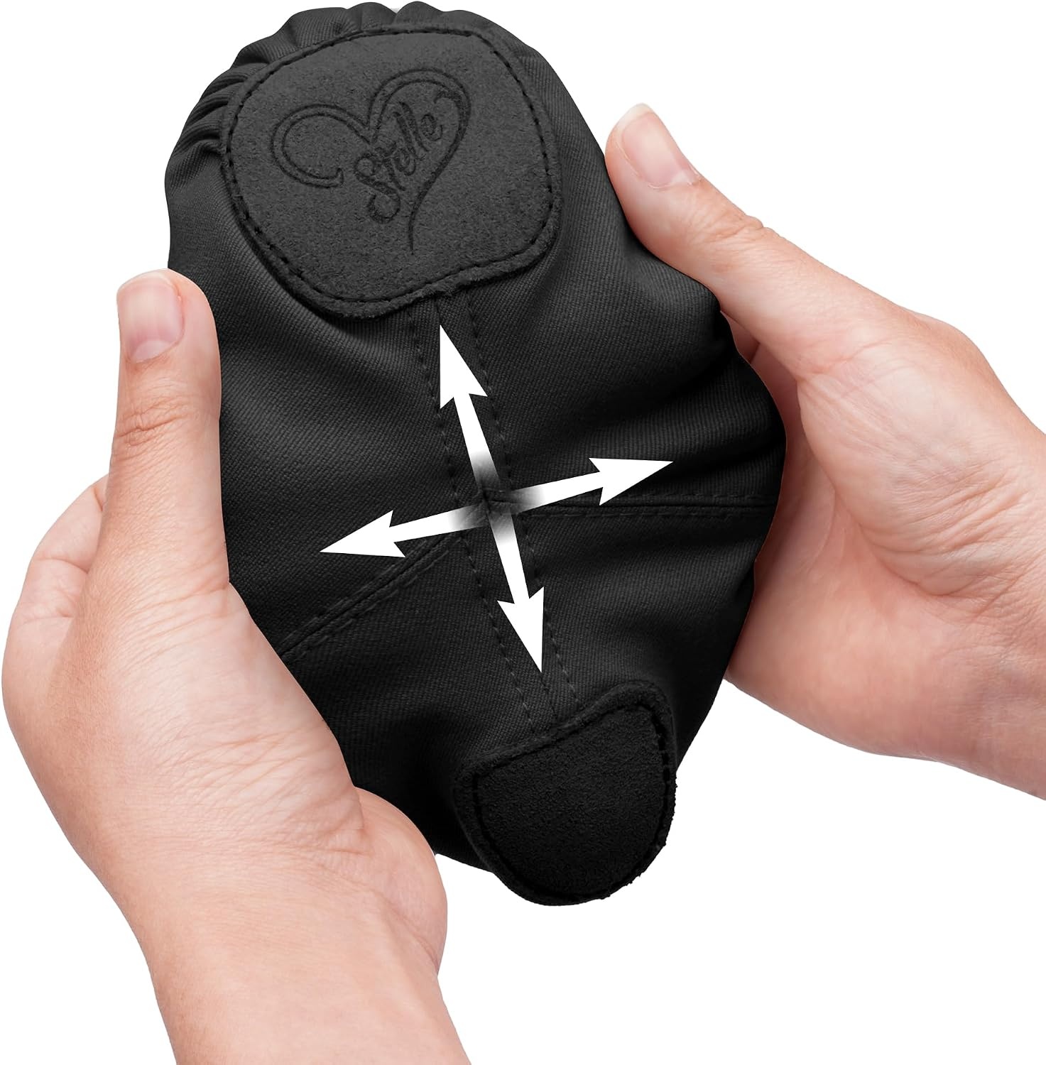 Stelle Ballet Shoes for Women Stretch Canvas Ballet Slippers Dance Yoga(Black)