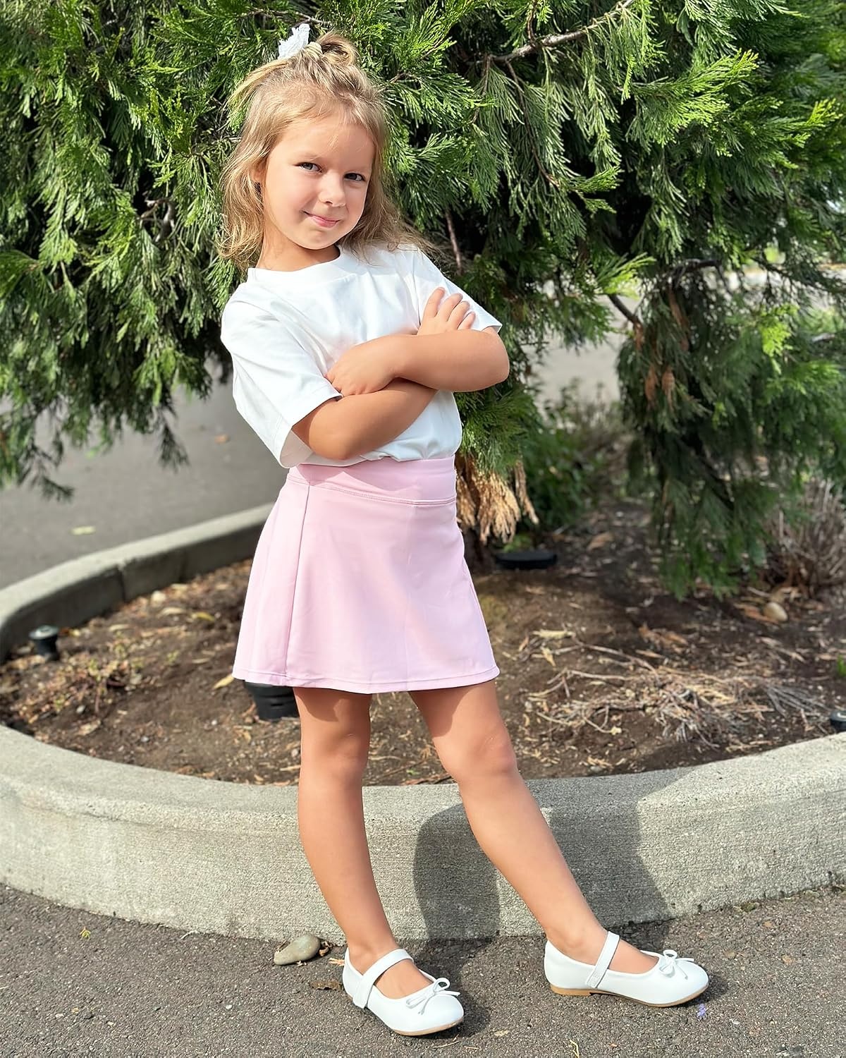 Stelle Girls Dress Shoes Mary Jane Flats for School Party Flower Girl | Hook-and-loop closure, Princess shoes, Cushioned comfort, Uniform, Wedding, Dress occasions, Patent finish, Glitter finish(White)