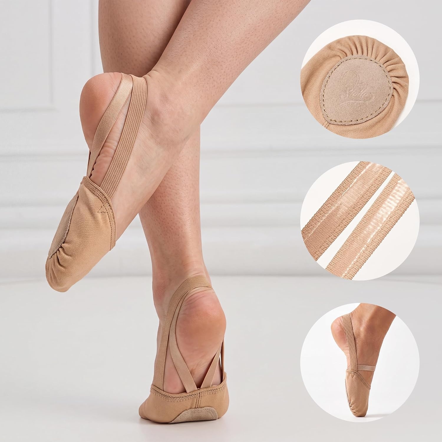 Stelle Stretch Canvas Half Soles Women(B-tan)