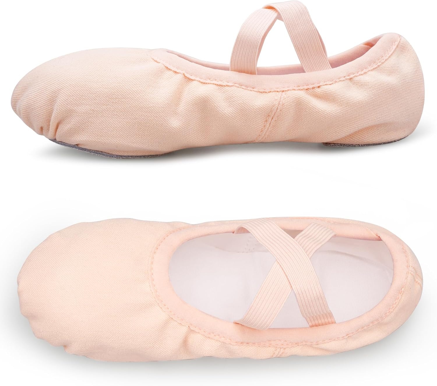 Stelle Ballet Shoes for Women Stretch Canvas Ballet Slippers Dance Yoga(Ballet Pink)