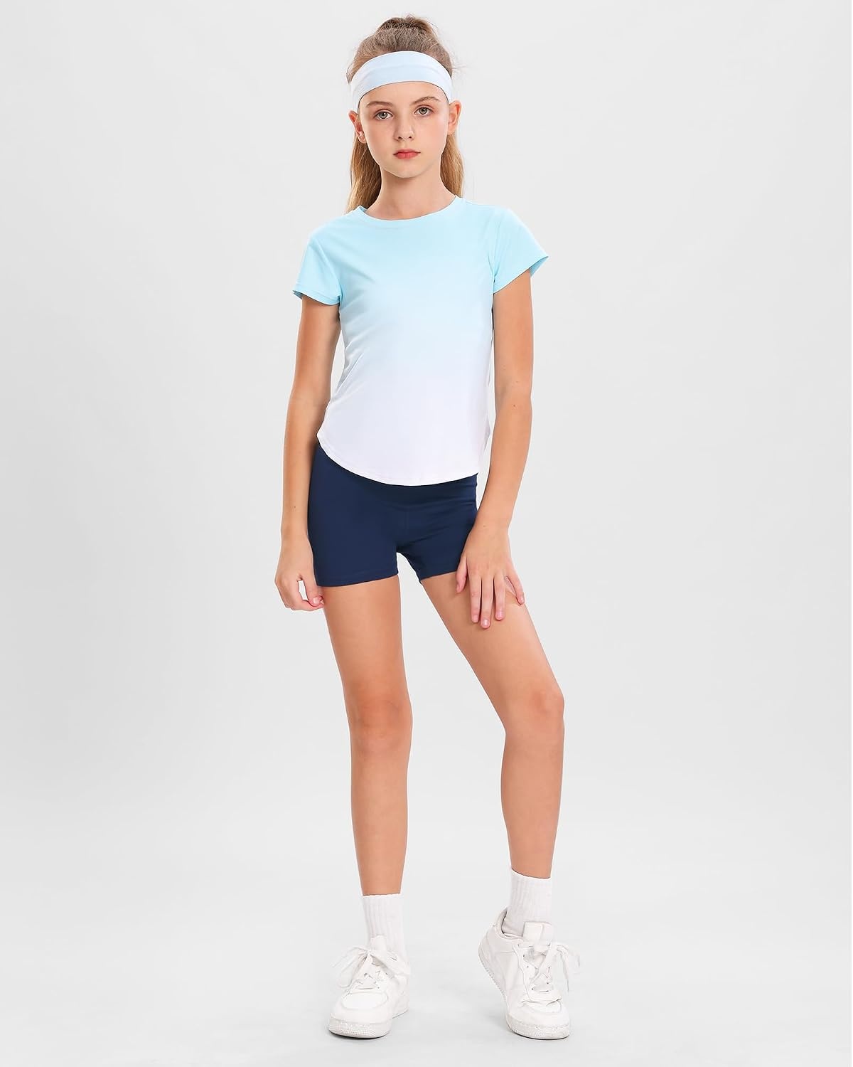 Stelle Girls 3″/4″/8″ Bike Volleyball Shorts with Pockets Athletic Dance(Navy)