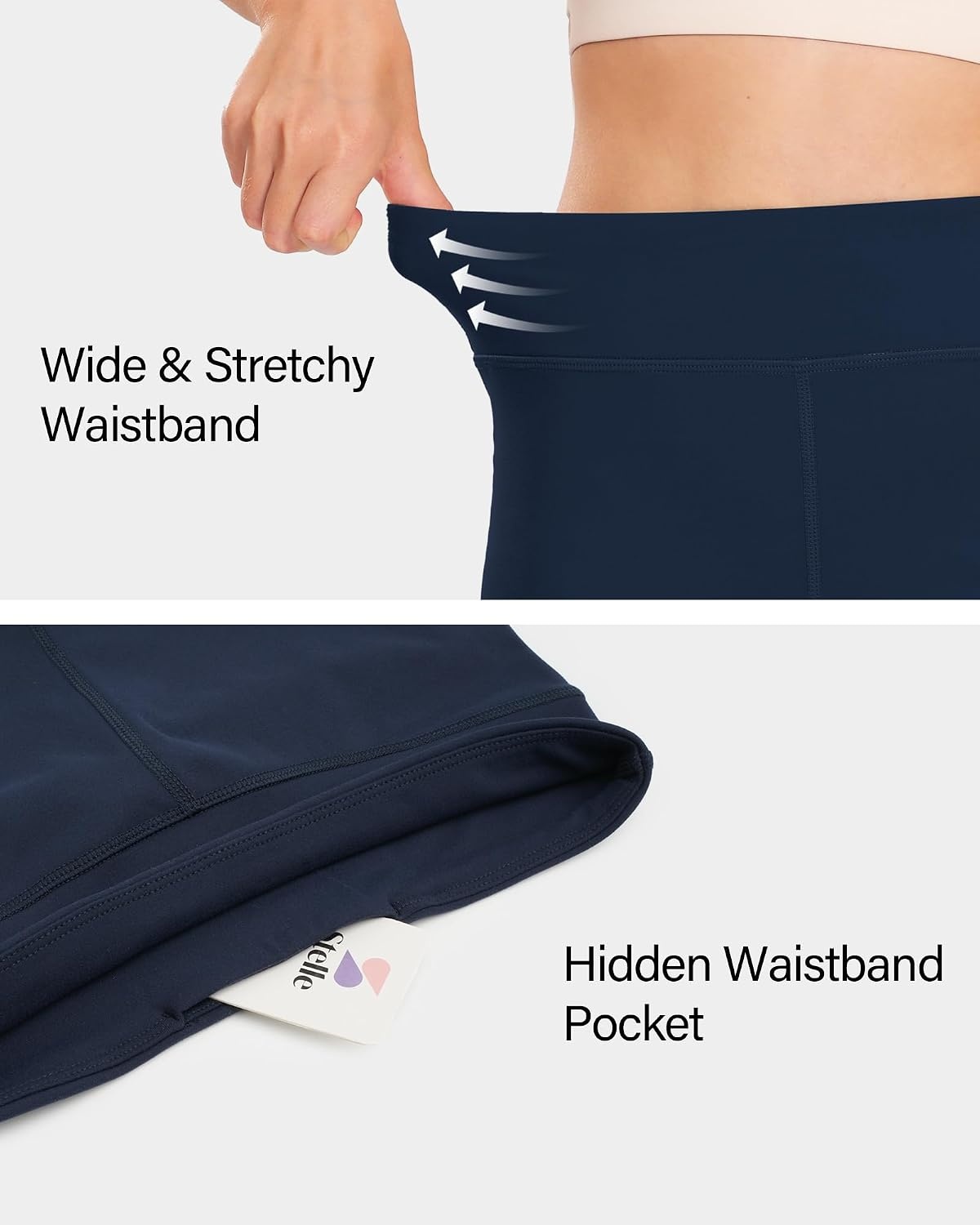 Stelle Girls 3″/4″/8″ Bike Volleyball Shorts with Pockets Athletic Dance(Navy)