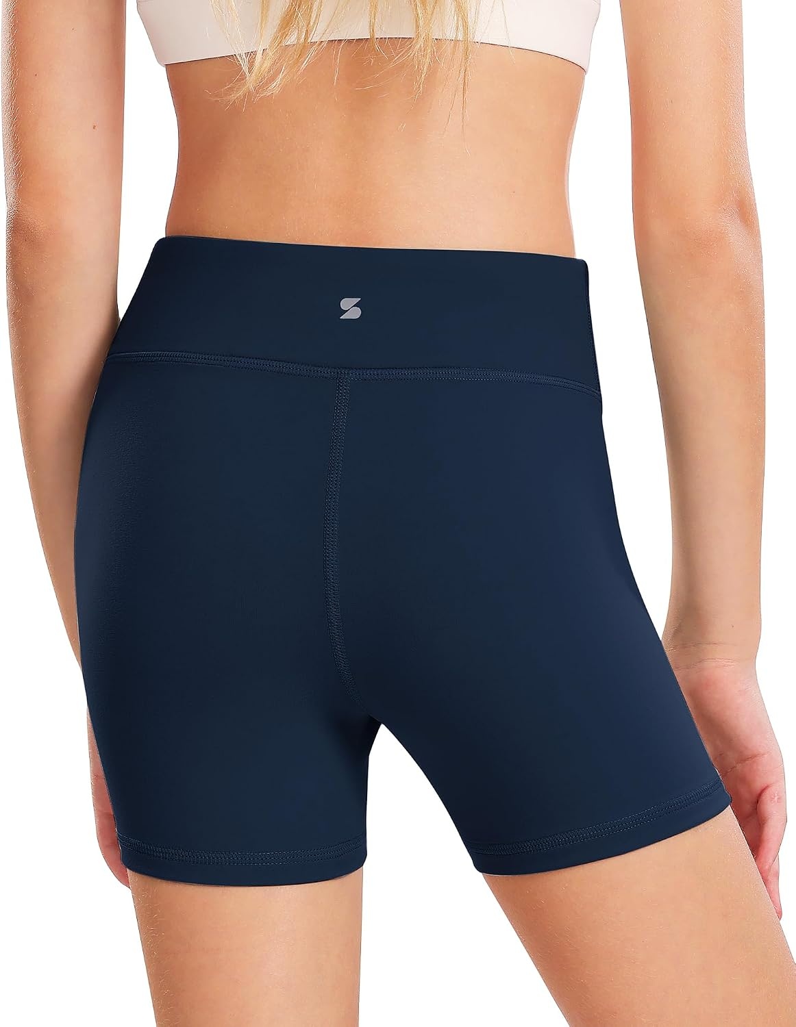 Stelle Girls 3″/4″/8″ Bike Volleyball Shorts with Pockets Athletic Dance(Navy)