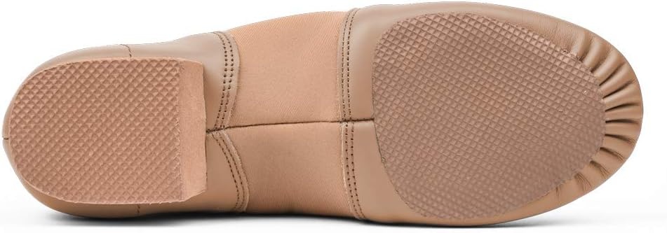 Stelle Jazz Shoes for Girls Leather Unisex Slip-On Dance(Tan)