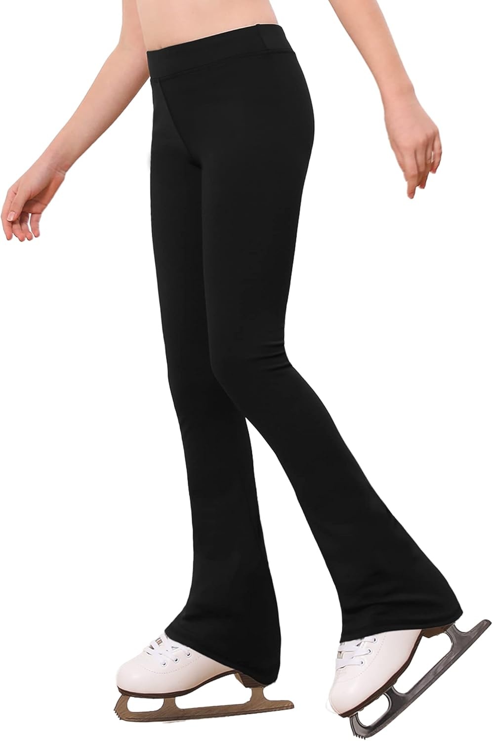Stelle Girl’s Figure Skating Pants Ice Skating Leggings Polar Fleece Warm Practice Training Wear(Black)