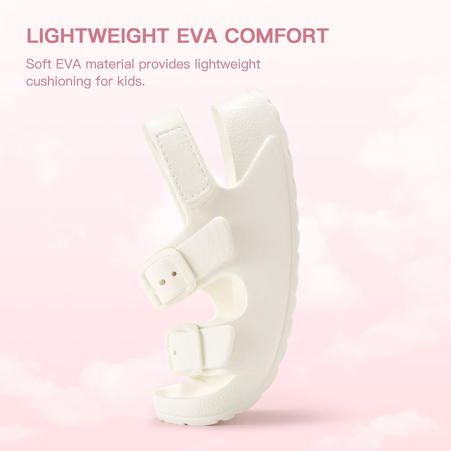 Stelle Toddler Girls Sandals Adjustable Buckle Open Toe Sandal(Creme)