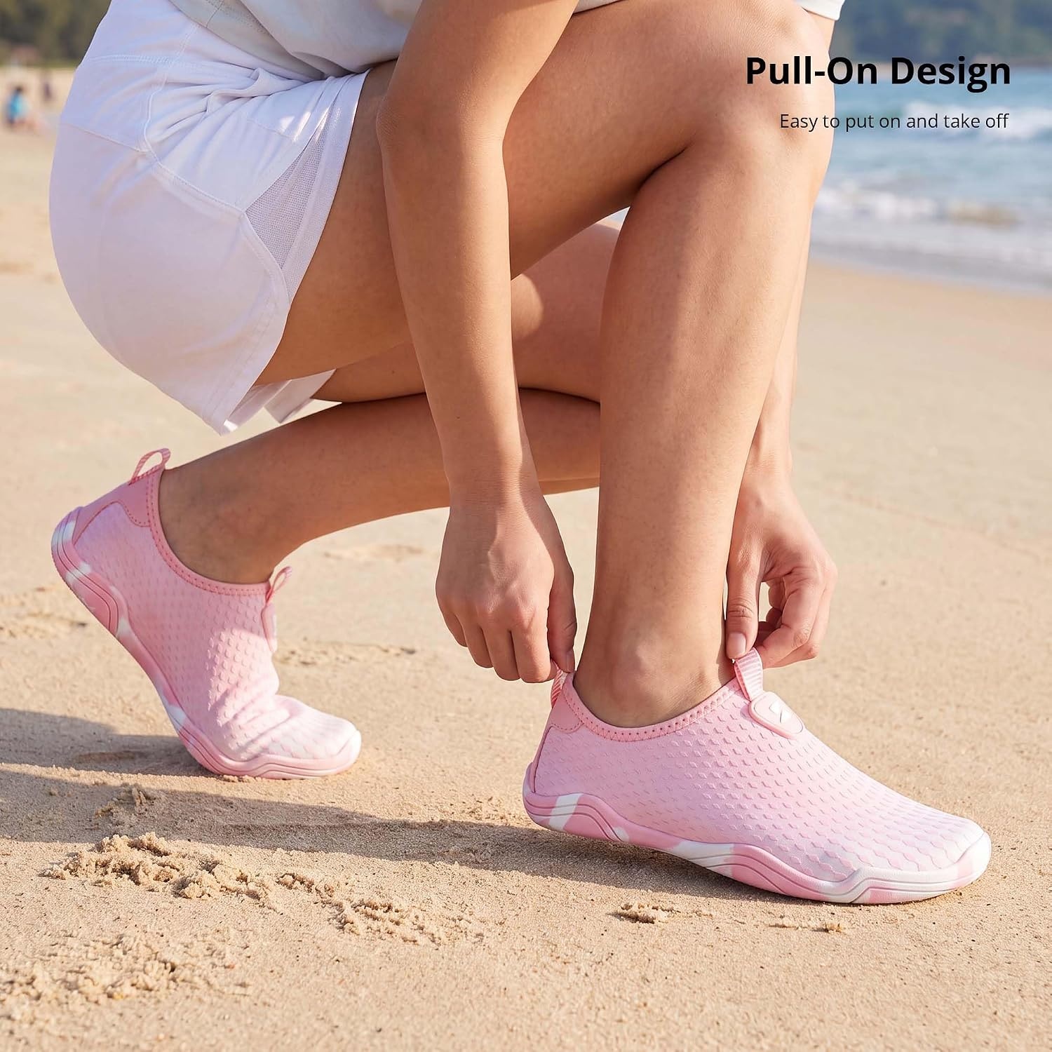 Stelle Water Shoes for Women Quick-Dry Aqua Socks for Swim Pool(Light Pink)