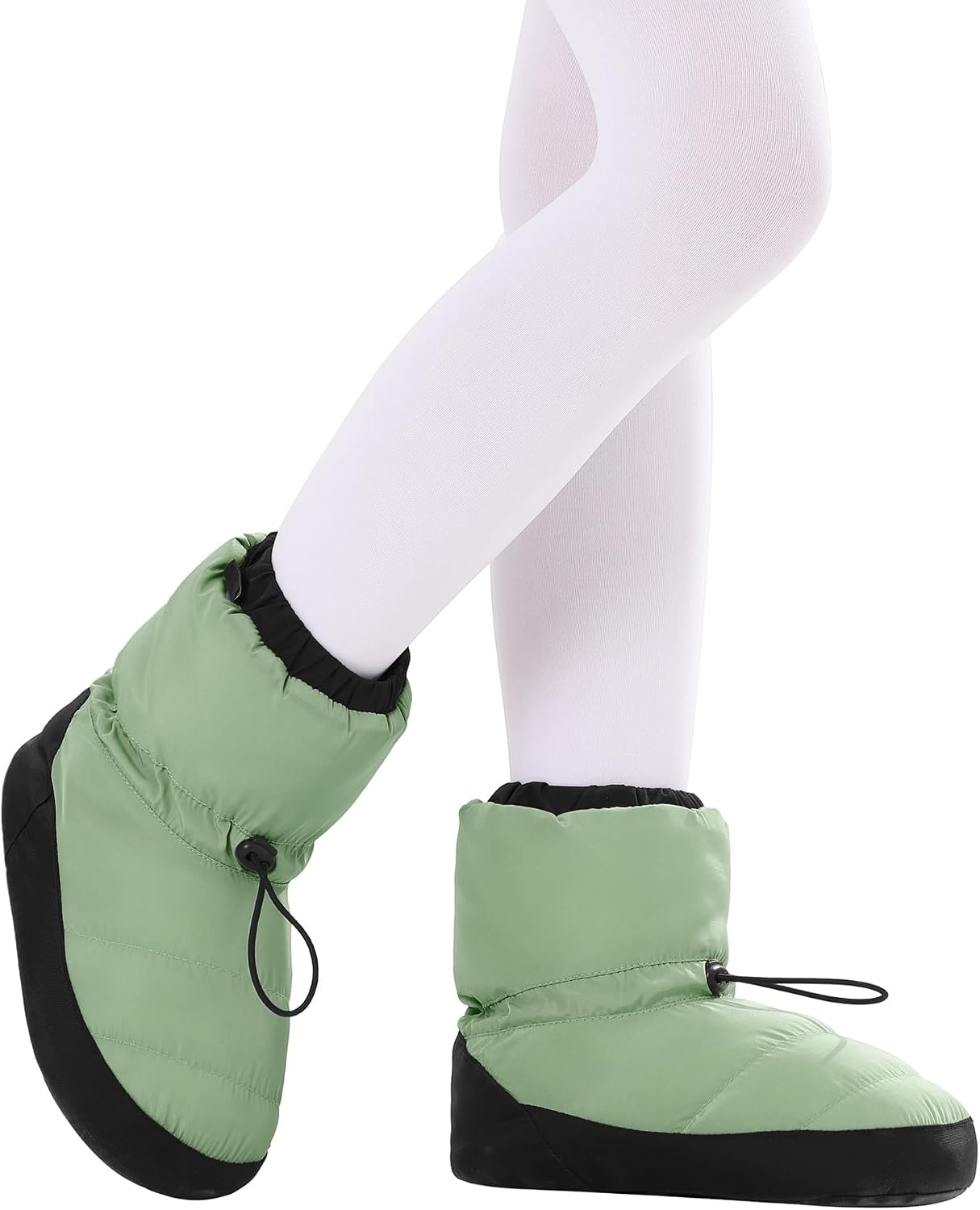 Stelle Girls Ballet Warm Up Booties Dance Slipper Boots Ballerina Elastic Shoes(Green)