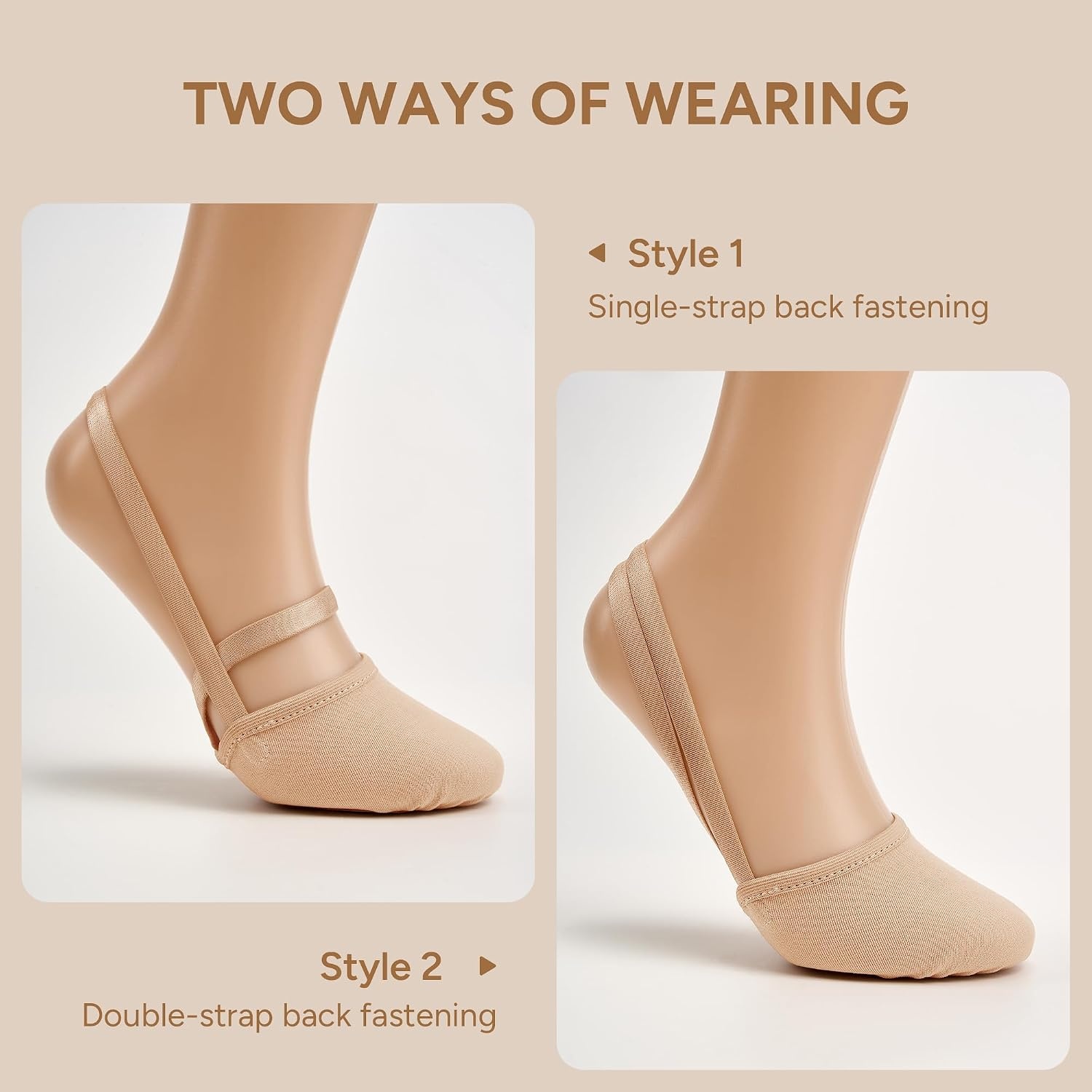 Stelle Women Lyrical Shoes Half Soles Pirouettes Dance Canvas Turners(A-sand)