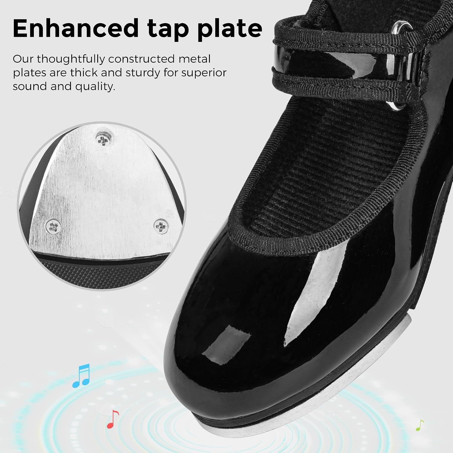 Stelle Tap Shoes for Girls Toddler Boys Dance Shoes(Black)