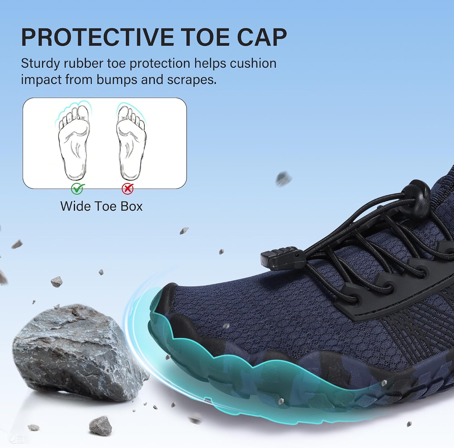 Stelle Womens Water Shoes for Men Adult Aqua Shoes for Swim River(Navy)