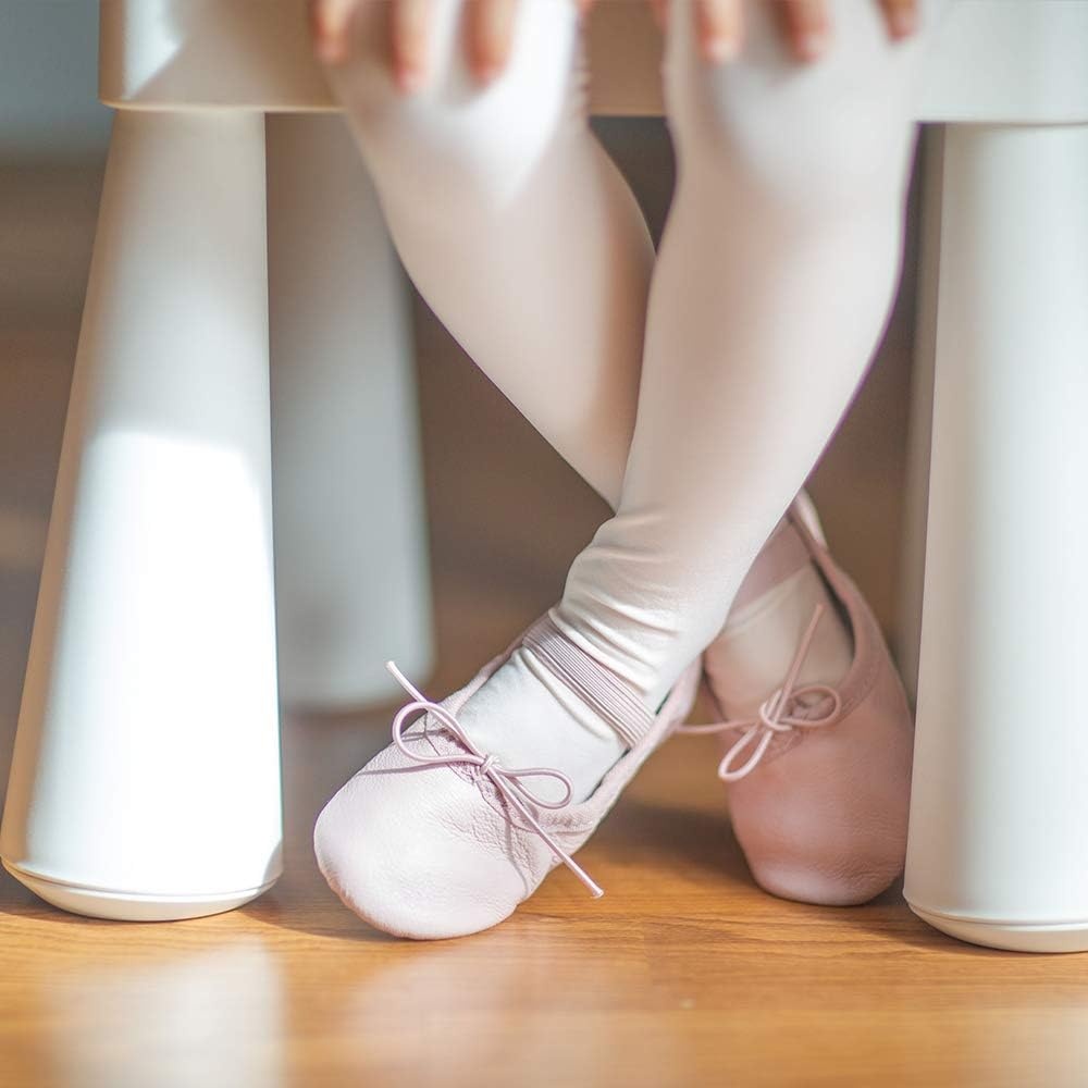 Stelle Ballet Shoes for Girls Toddler Genuine Leather Ballet Dance Slippers for Toddler/Little/Big Kids/Boys(Pink)