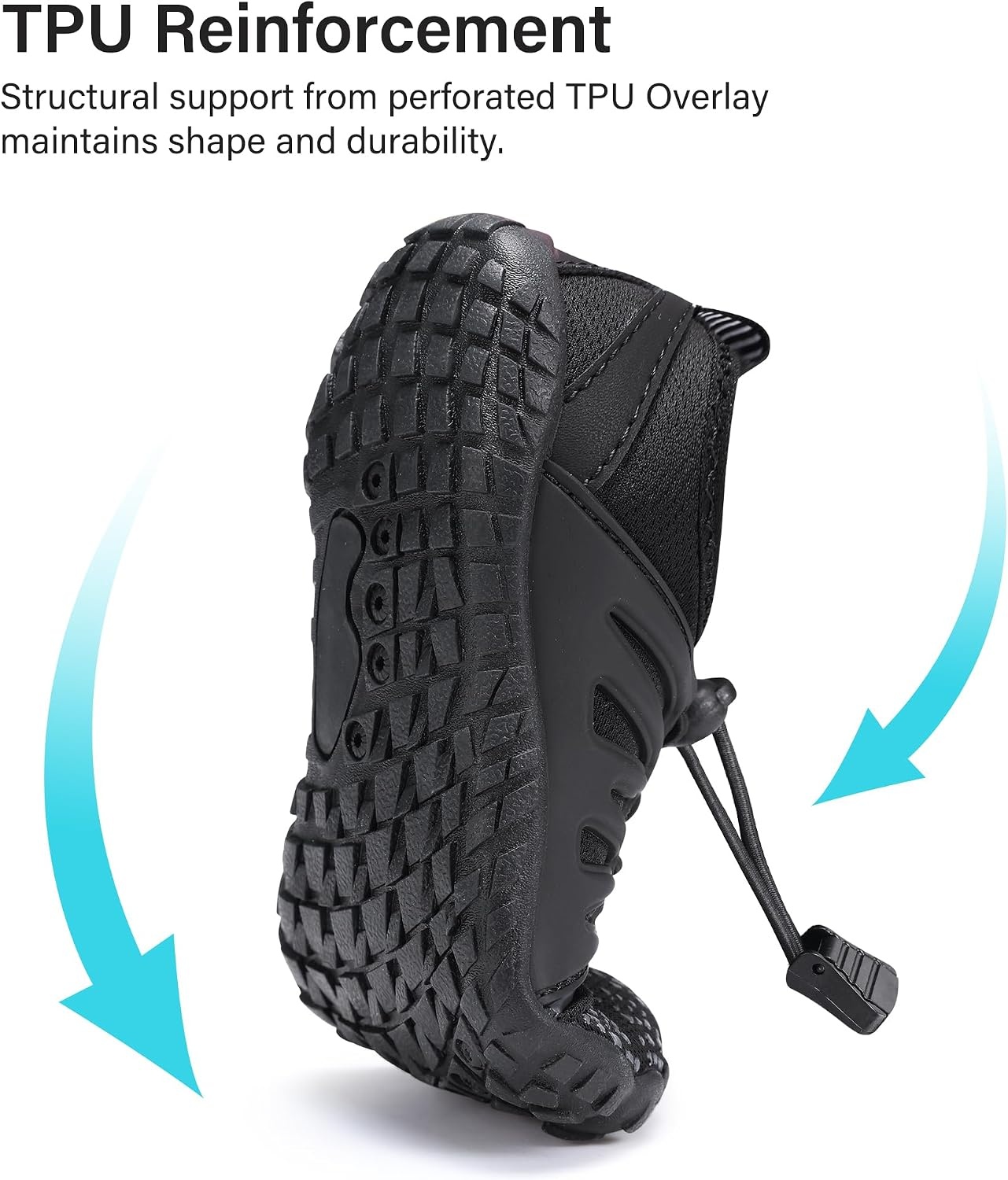 Stelle Kids Water Shoes TPU-Reinforced Barefoot(Black)
