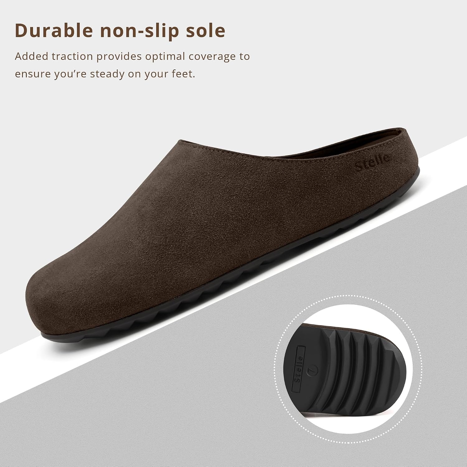 Stelle Clogs Women Mens Suede Potato Shoes Slip on Slippers(EP-Leather,6)