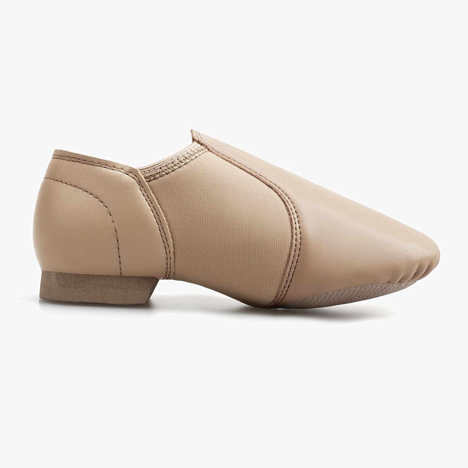 Stelle PU Leather Jazz Shoes for Girls and Boys Dance Shoes(B-tan)