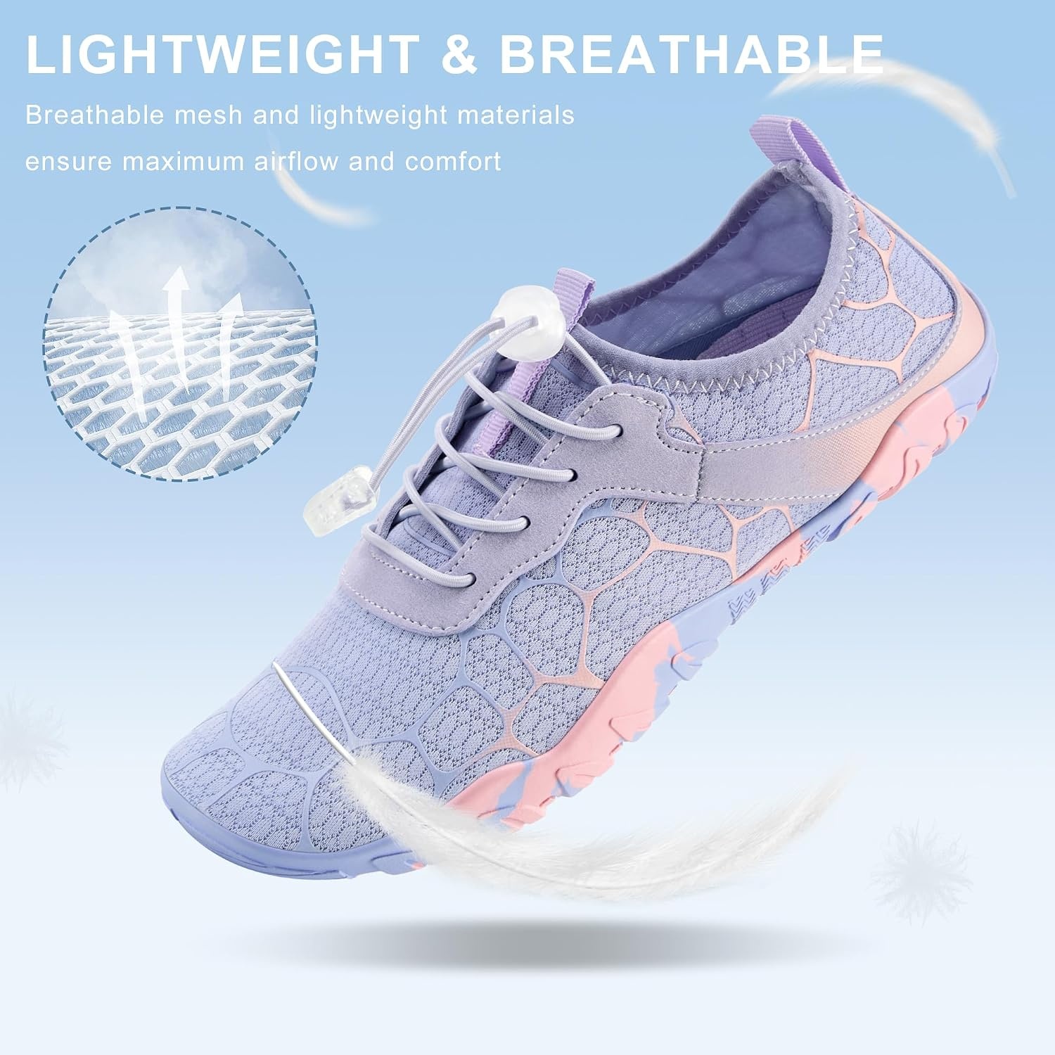 Stelle Water Shoes for Women Adult Aqua Shoes for Swim Lake(Periwinkle)