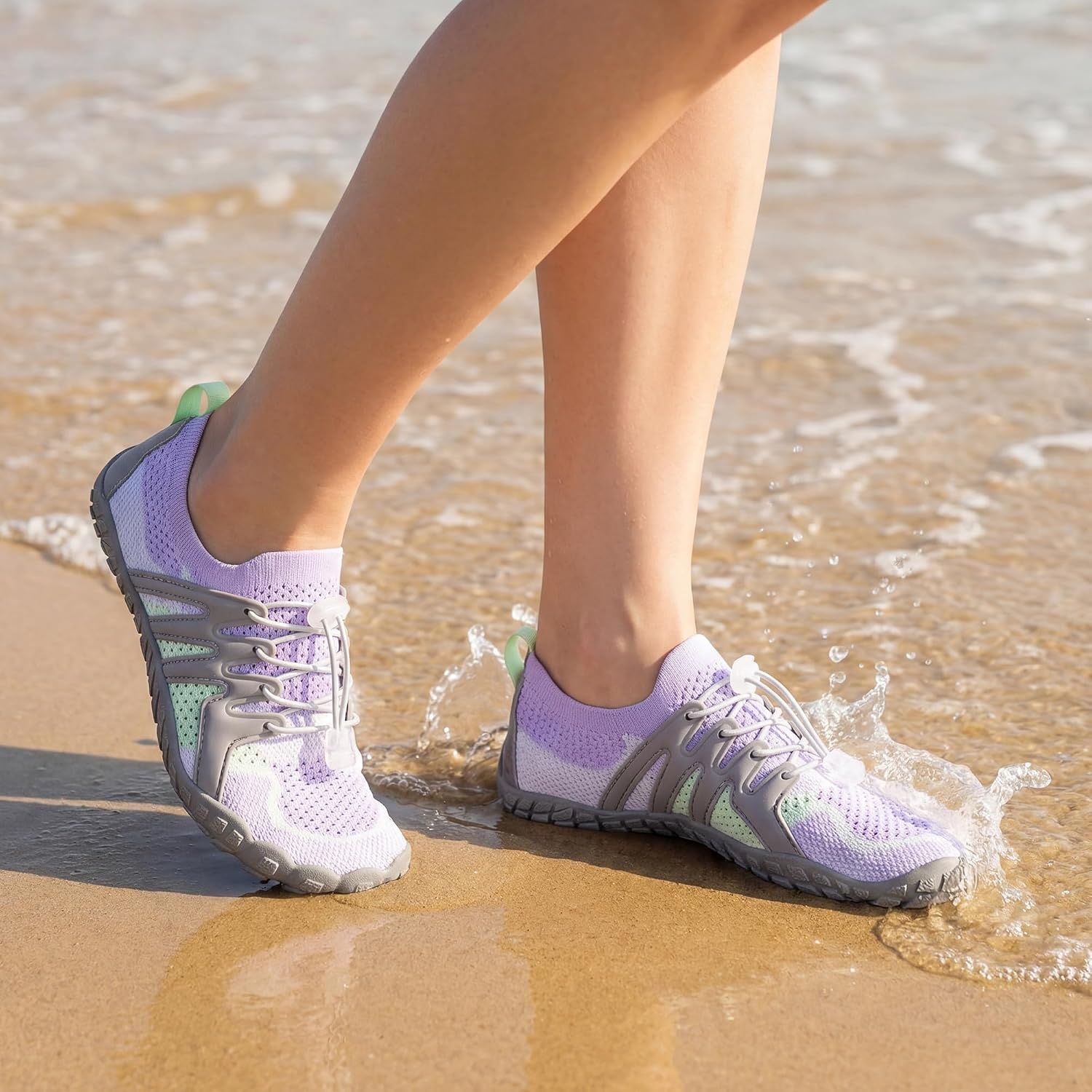 Stelle Water Shoes for Women Barefoot Aqua Shoes for River Swim(Light Purple)