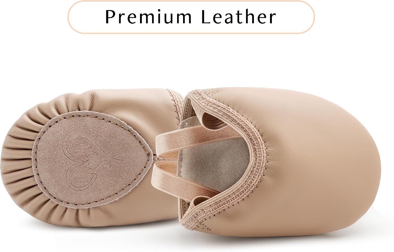 Stelle Genuine Leather Half Soles Dance Shoes Womens Lyrical Pirouette(Sand)