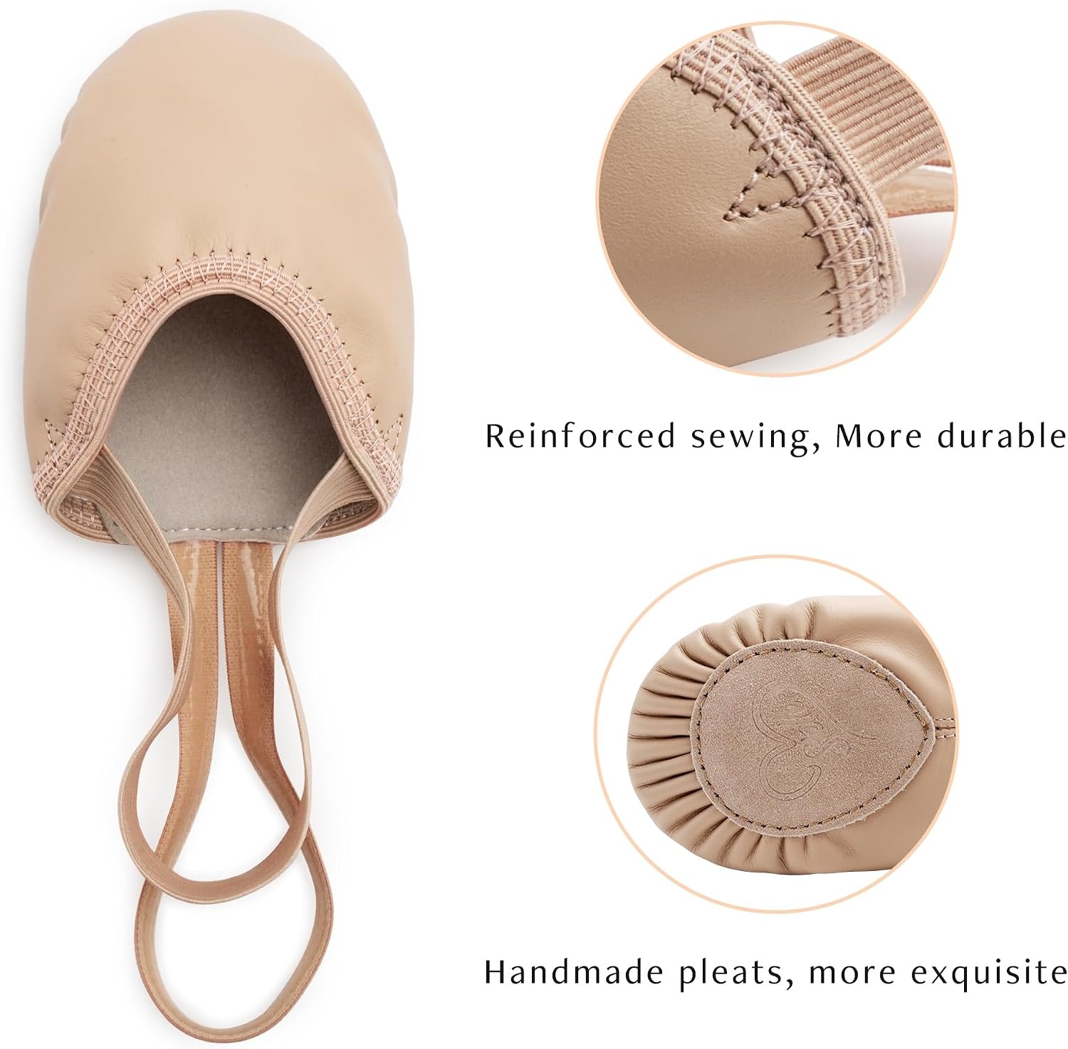 Stelle Genuine Leather Half Soles Dance Shoes Womens Lyrical Pirouette(Sand)