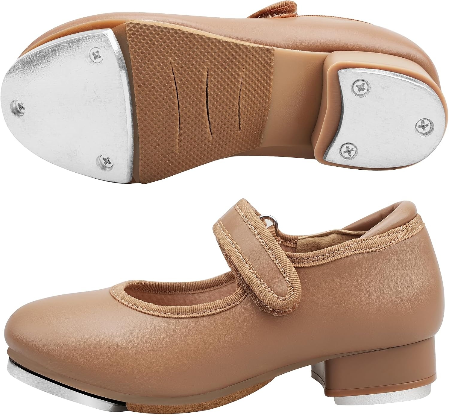Stelle Tap Shoes for Girls Toddler Boys Dance Shoes(Coffee)