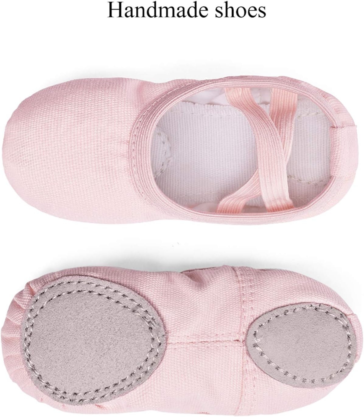 Stelle Canvas Ballet Shoes Toddler Girls No-Tie Split Sole Ballet Slippers | Lightweight canvas upper, Soft cotton lining, Suede leather outsole, Dance shoes, Ballet training, Recitals and performances(Ballet Pink)