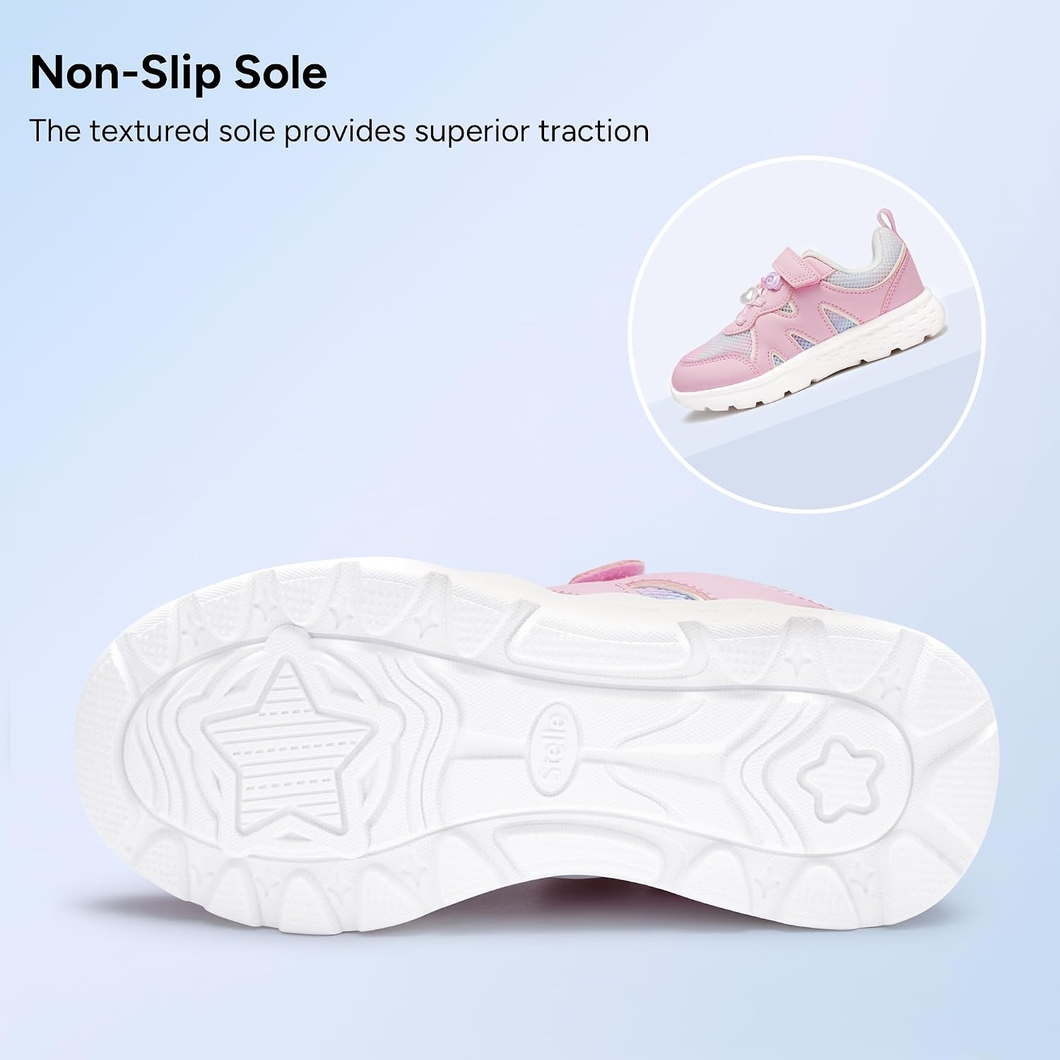 Stelle Tennis Shoes for Girls Kids Sneakers(Tie Dye Marshmallow+charms)