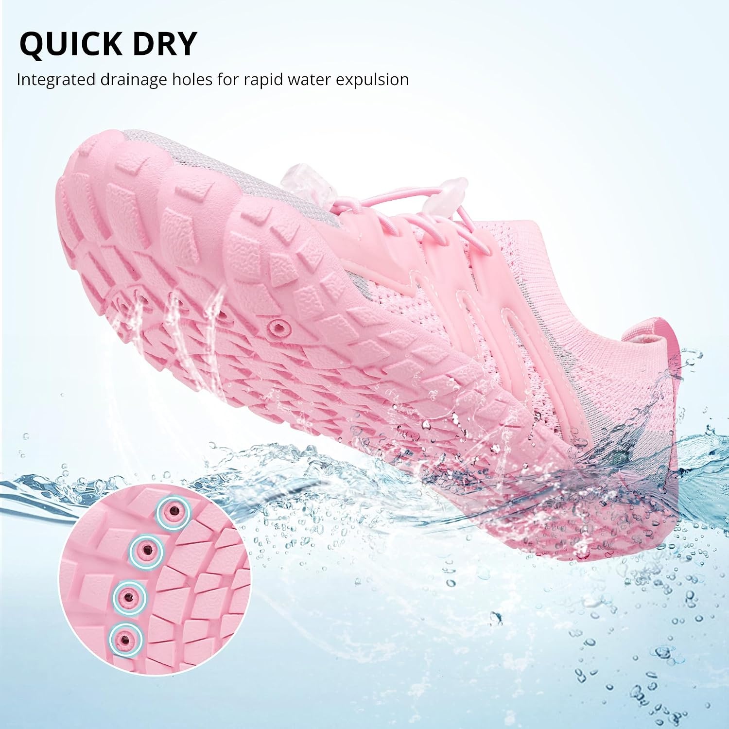 Stelle Water Shoes for Women Barefoot Aqua Shoes for River Swim(Pink)