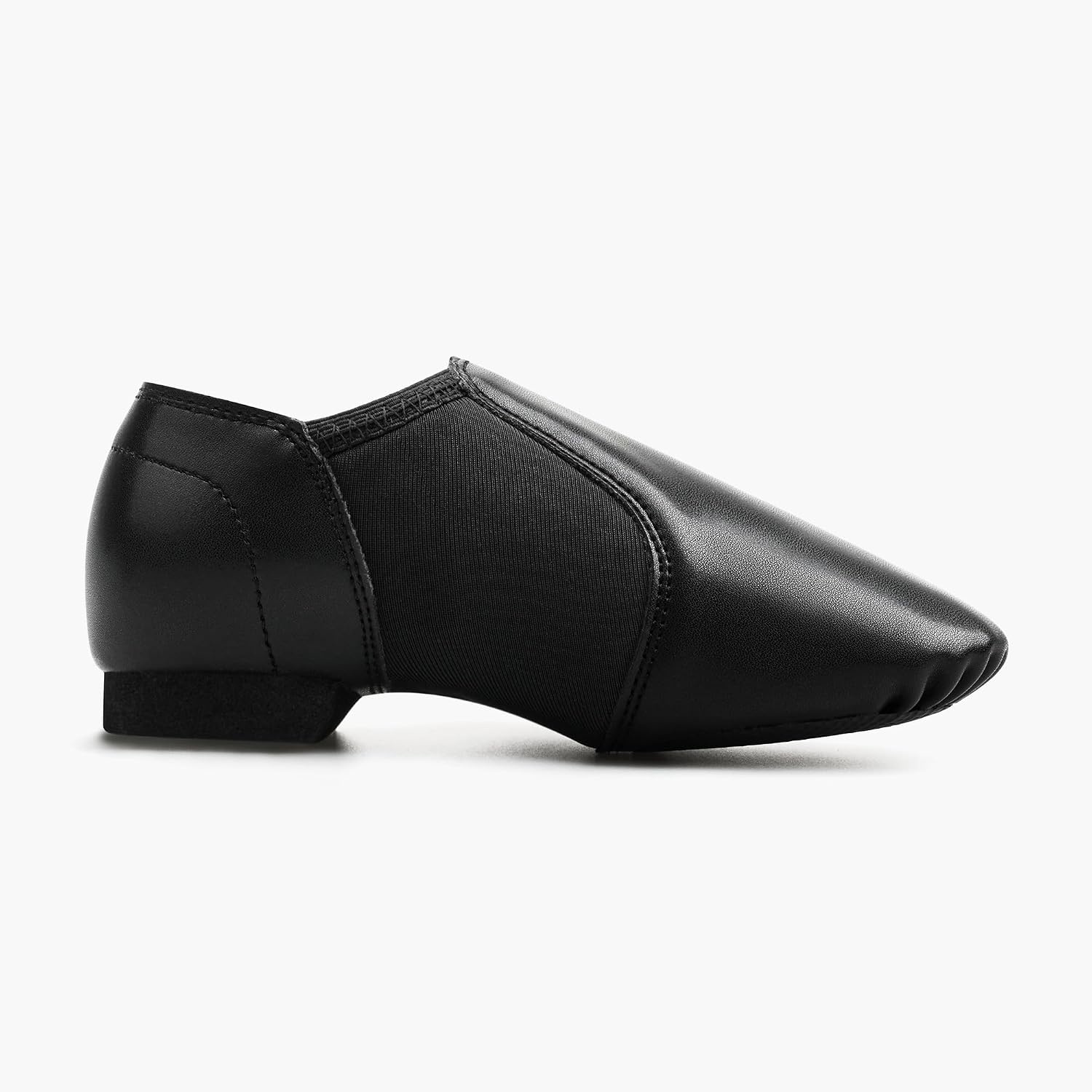 Stelle PU Leather Jazz Shoes for Girls and Boys Dance Shoes(B-black)
