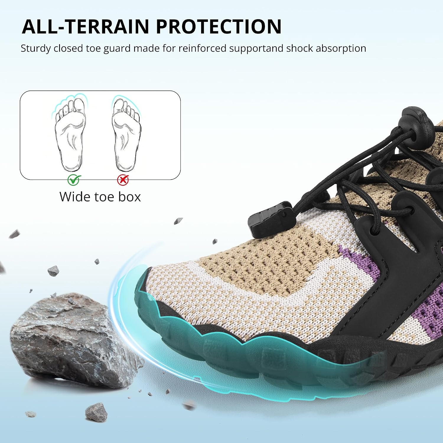 Stelle Water Shoes for Women Barefoot Aqua Shoes for River Swim(Desert Eclipse)