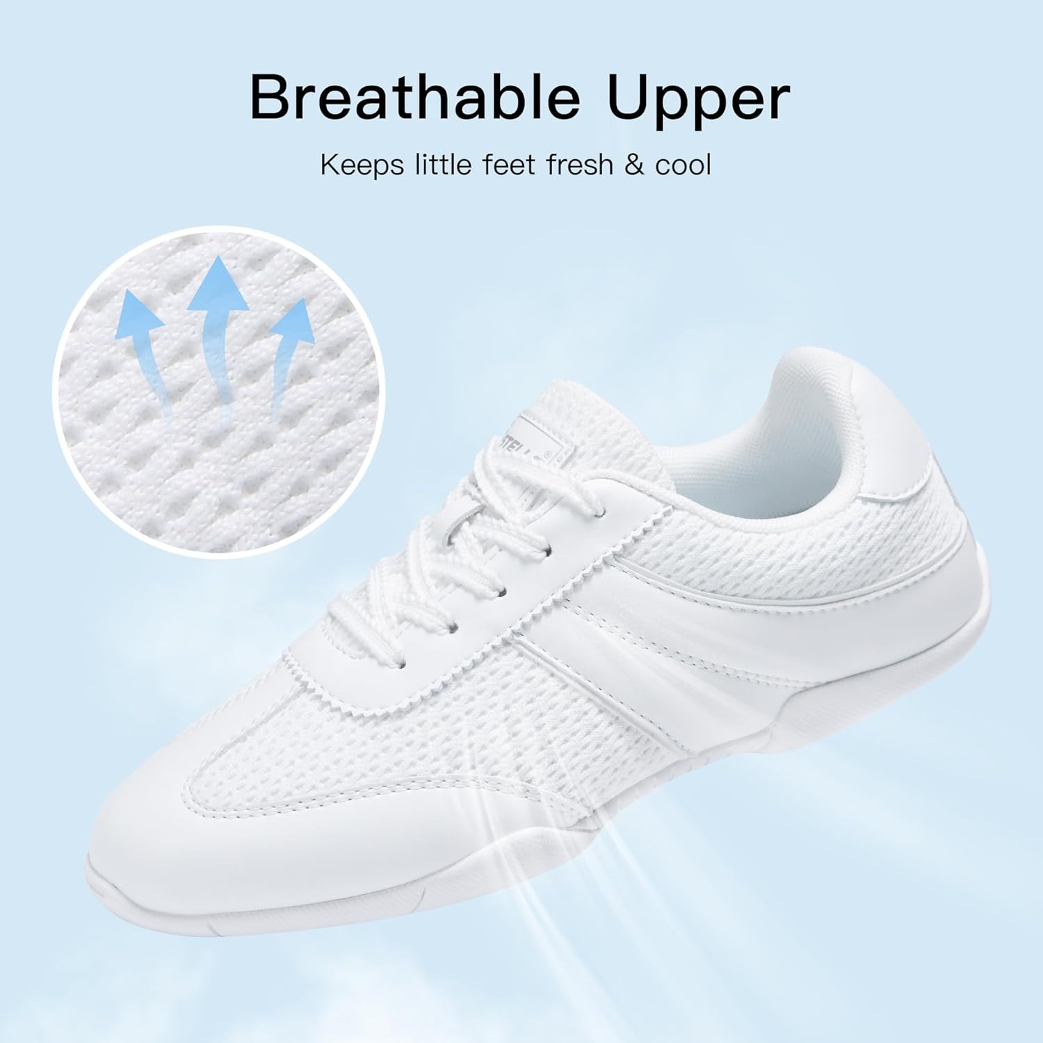 Stelle Cheer Shoes Women White Girls Cheerleading Shoes Competition Sneakers Training Breathable Lightweight Tennis Sports(White)