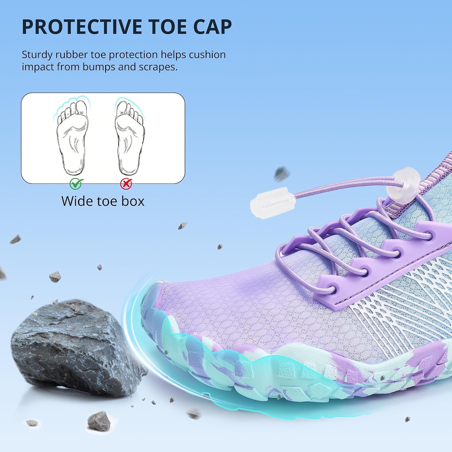 Stelle Womens Water Shoes for Men Adult Aqua Shoes for Swim River(Lavender Ombre)