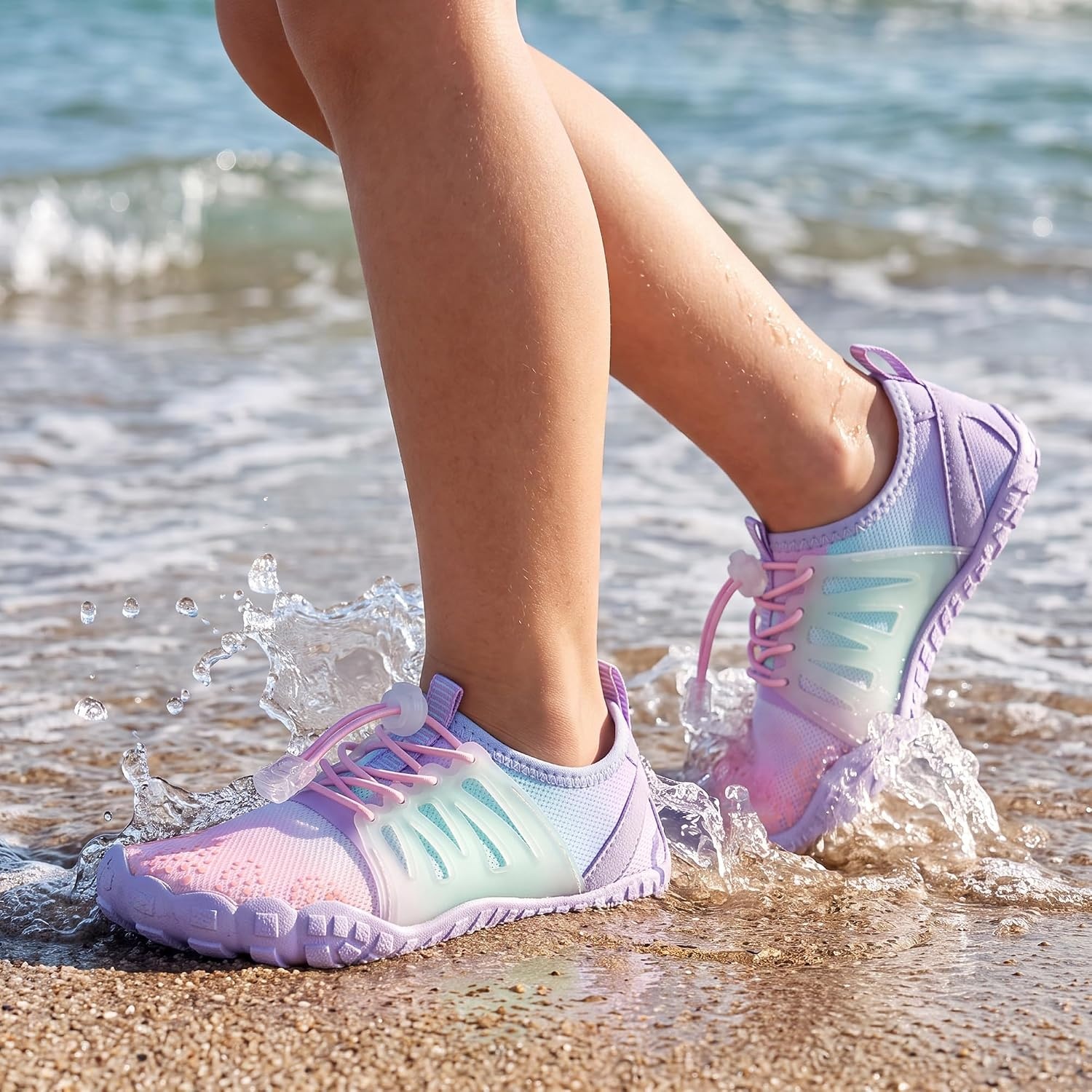 Stelle Kids Water Shoes TPU-Reinforced Barefoot(Mermaid Ombre)