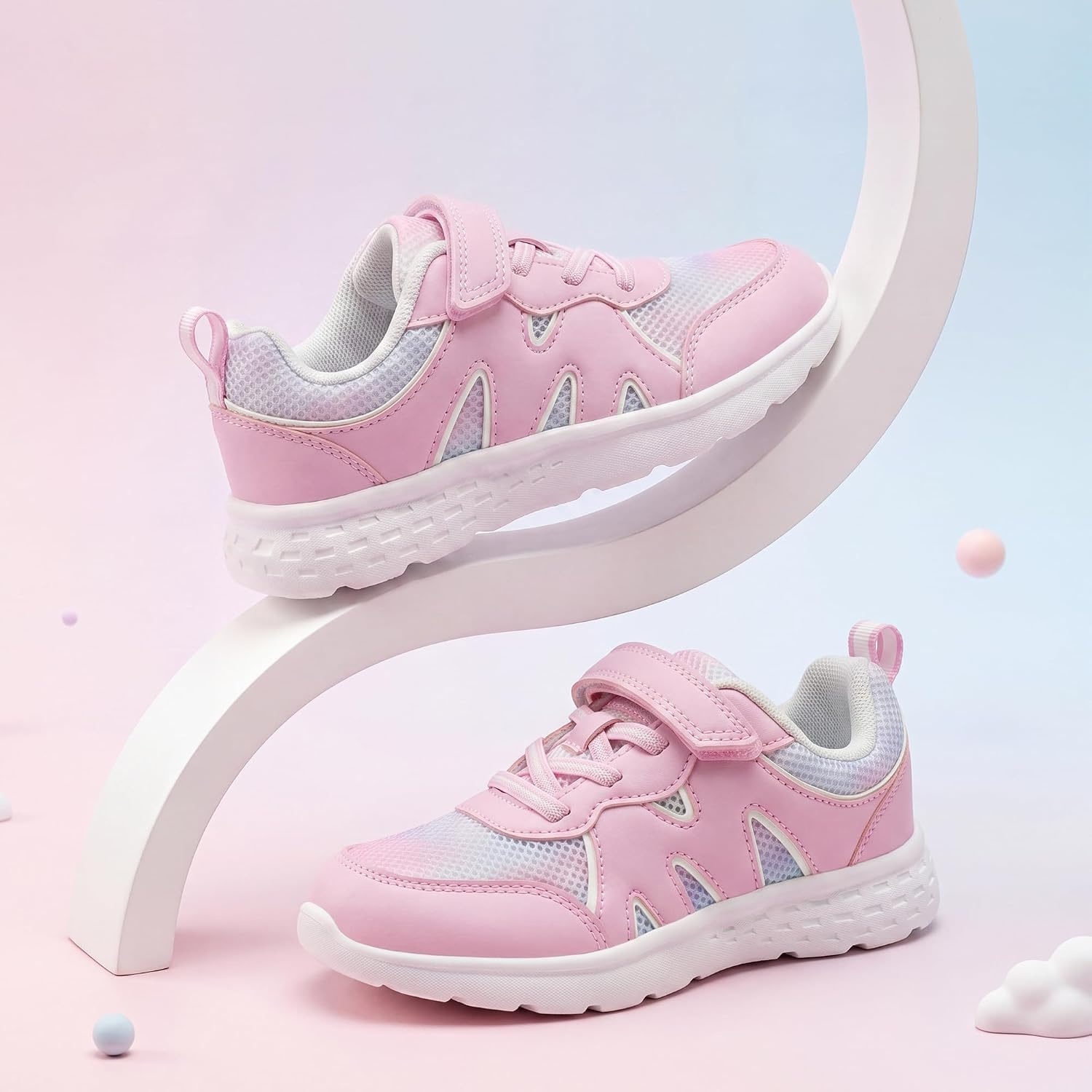Stelle Tennis Shoes for Girls Kids Sneakers(Tie Dye Marshmallow)
