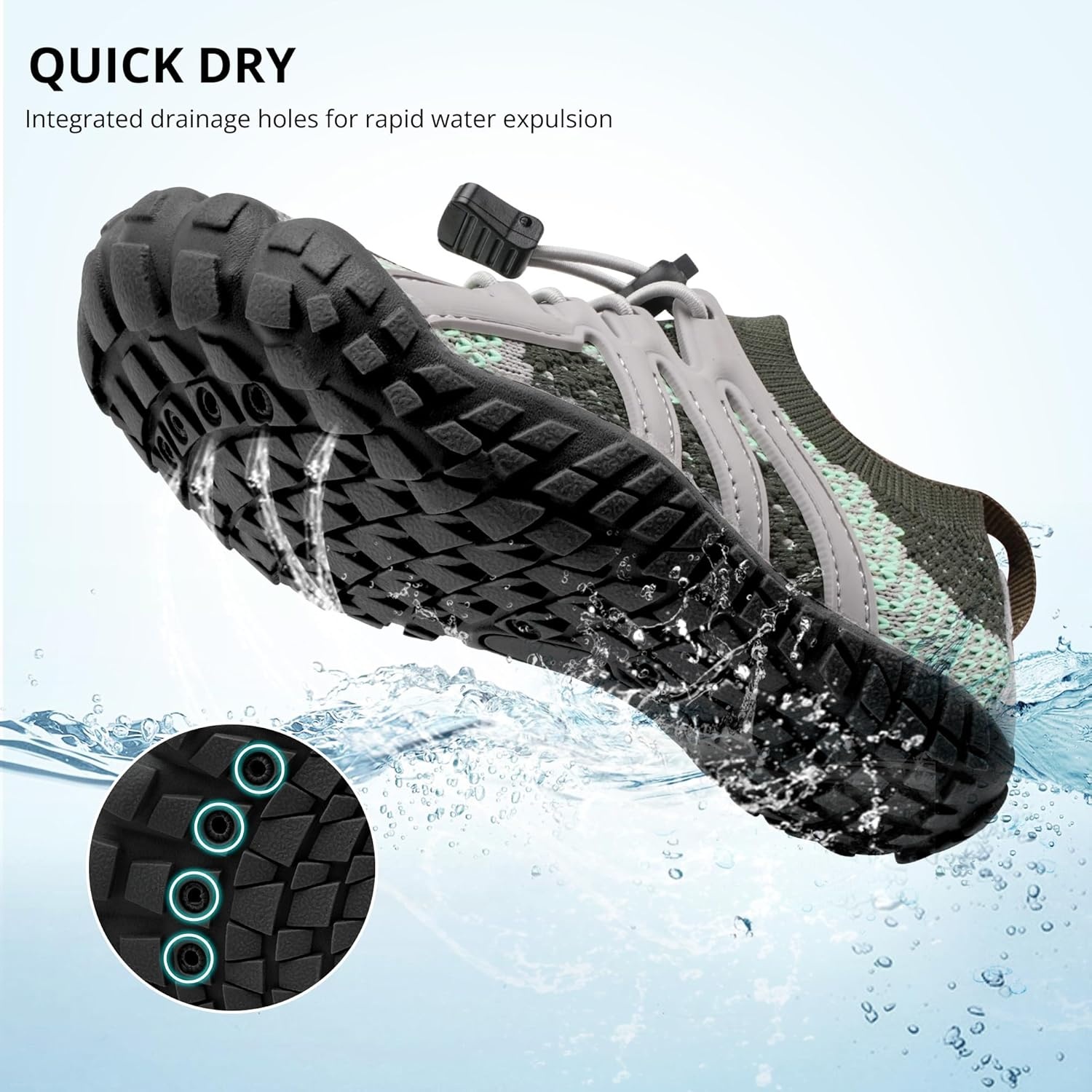 Stelle Water Shoes for Women Men, Quick-Dry Barefoot Aqua Shoes for Beach, Swim, Pool, Boating & Yoga, Lightweight Water Shoes for Adult(Grey)