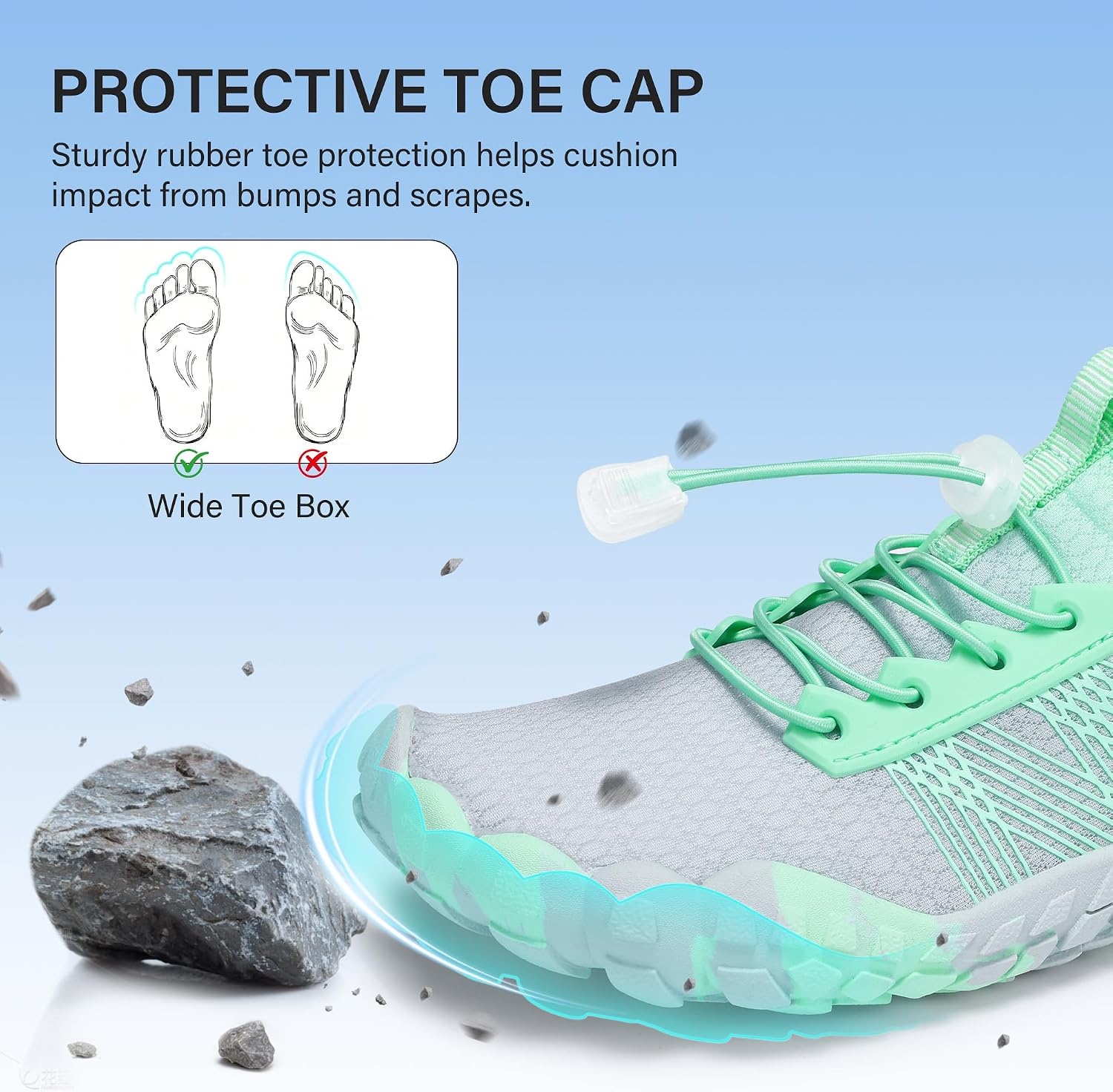 Stelle Womens Water Shoes for Men Adult Aqua Shoes for Swim River(Mint Green)